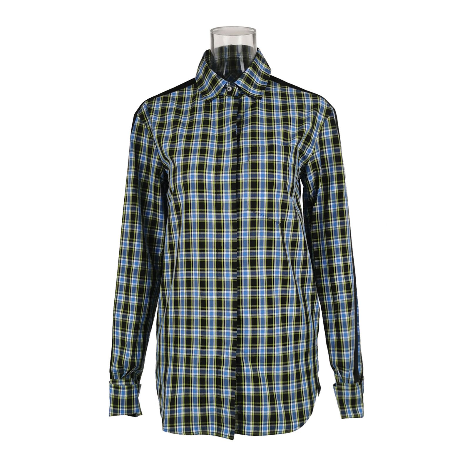 Burberry Burberry Color-Block Plaid Long Sleeve Shirt 0079 Size US S / EU 44-46 / 1 - 1 Thumbnail