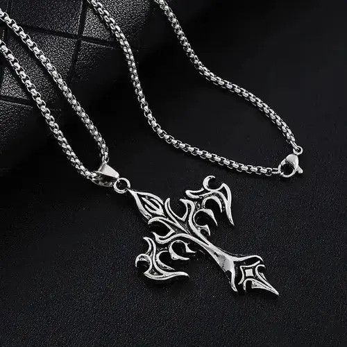 Jewelry × Other Flame Cross Pendant Necklace Size ONE SIZE - 3 Thumbnail
