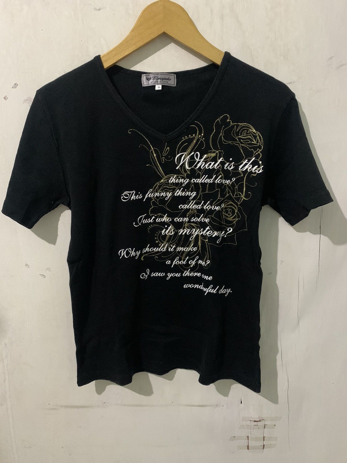 14th Addiction × If Six Was Nine × Yasuyuki Ishii 2000s ELMOJADA - Tshirt Poem Gothic vikeistyel Size US M / EU 48-50 / 2 - 1 Thumbnail