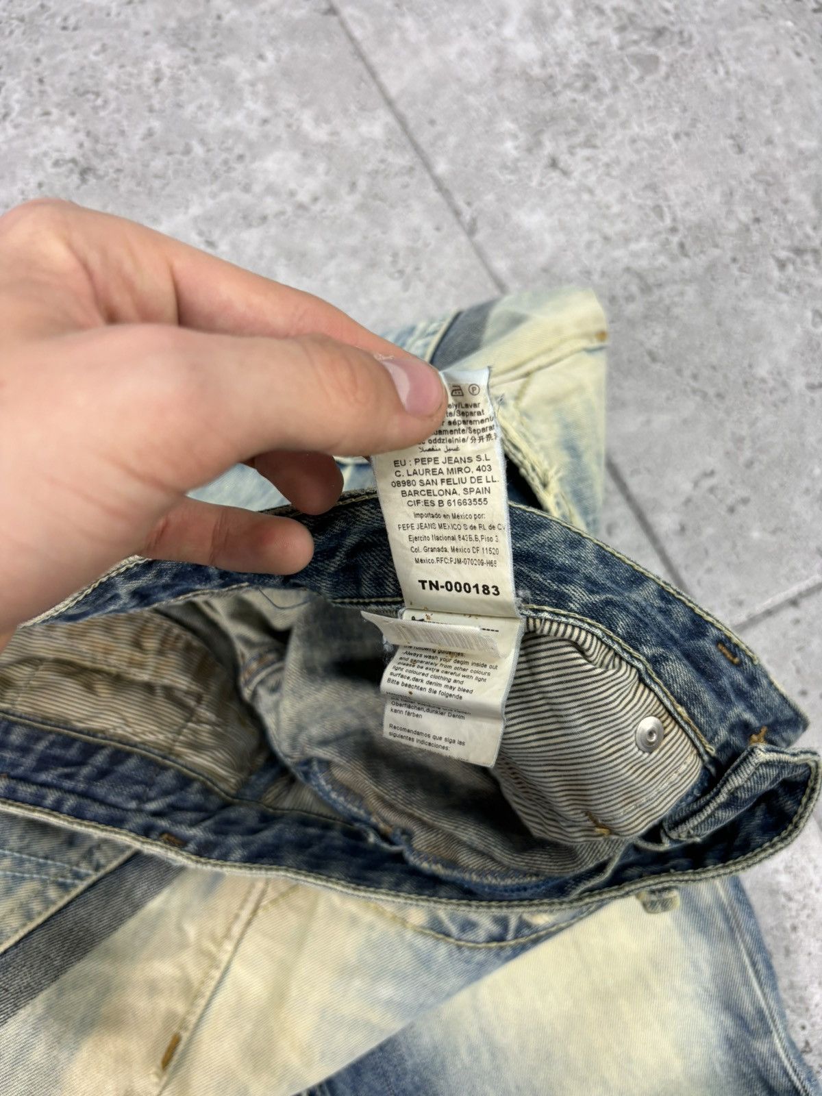 Japanese Brand × Pepe Jeans × Vintage Y2K Japan Denim Faddd Distressed Diesel Style Trendy WideLeg Size US 34 / EU 50 - 8 Thumbnail