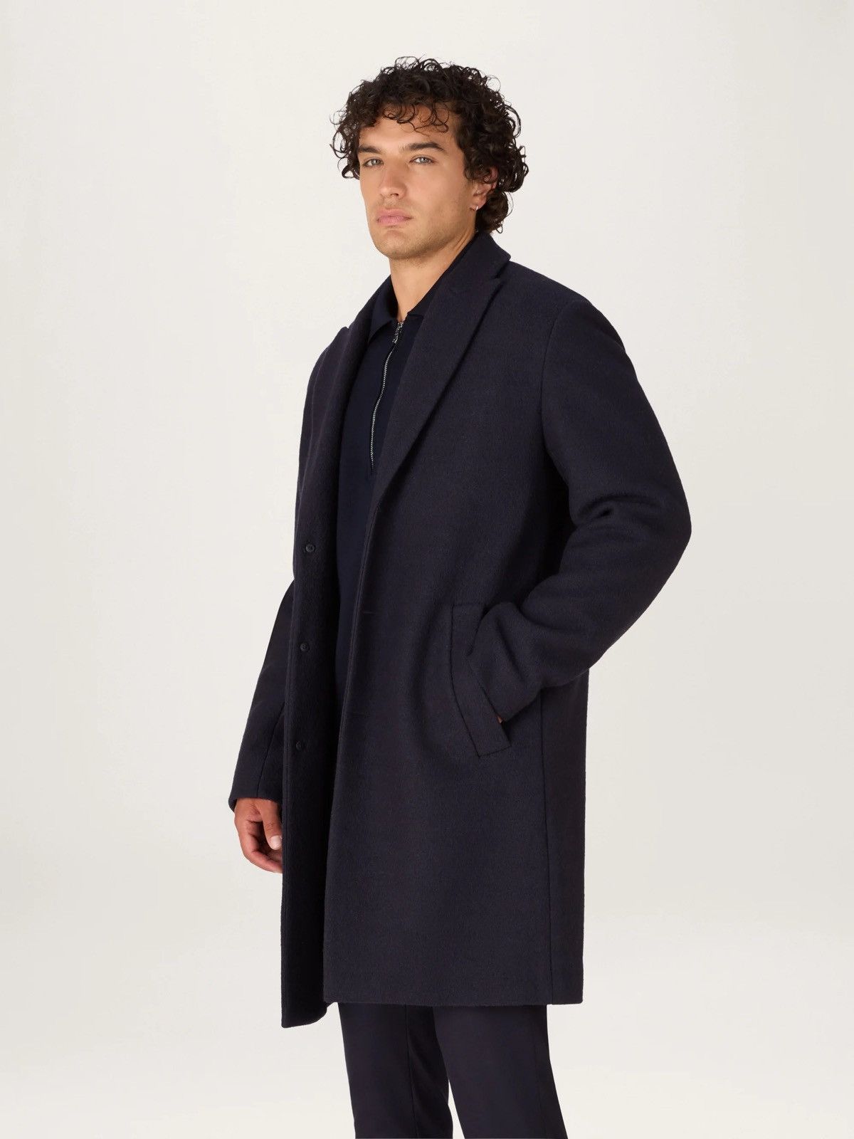 Designer × agnes b. Agnes B Wool Overcoat Size US L / EU 52-54 / 3 - 1 Thumbnail