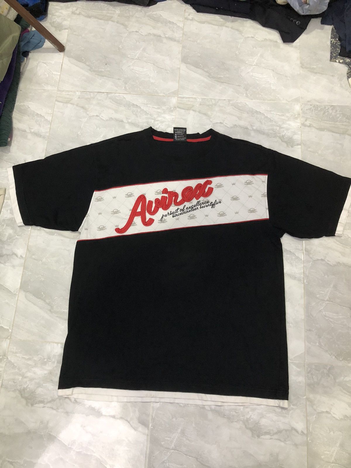 Avirex Vintage Y2K AVIREX 3D Rope Logo Panel Tee Black XL Size US XL / EU 56 / 4 - 10 Thumbnail