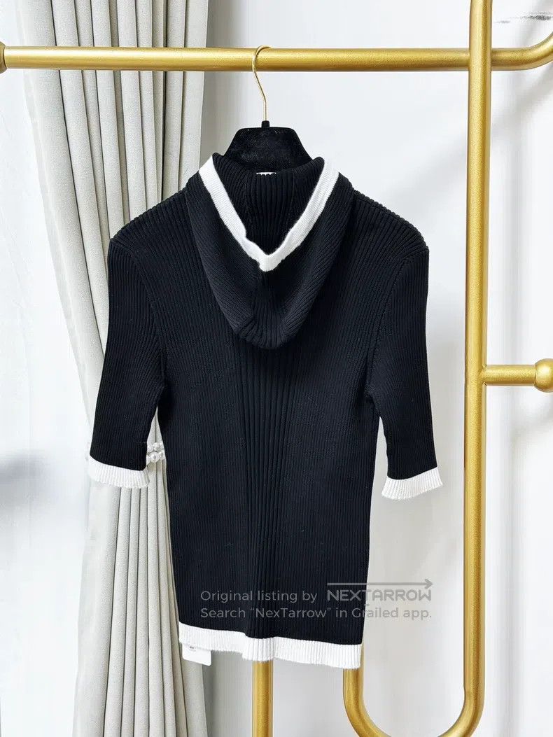 Chanel Chanel 25C black hollow double c elastic hooded knitted sh Size S / US 4 / IT 40 - 3 Thumbnail