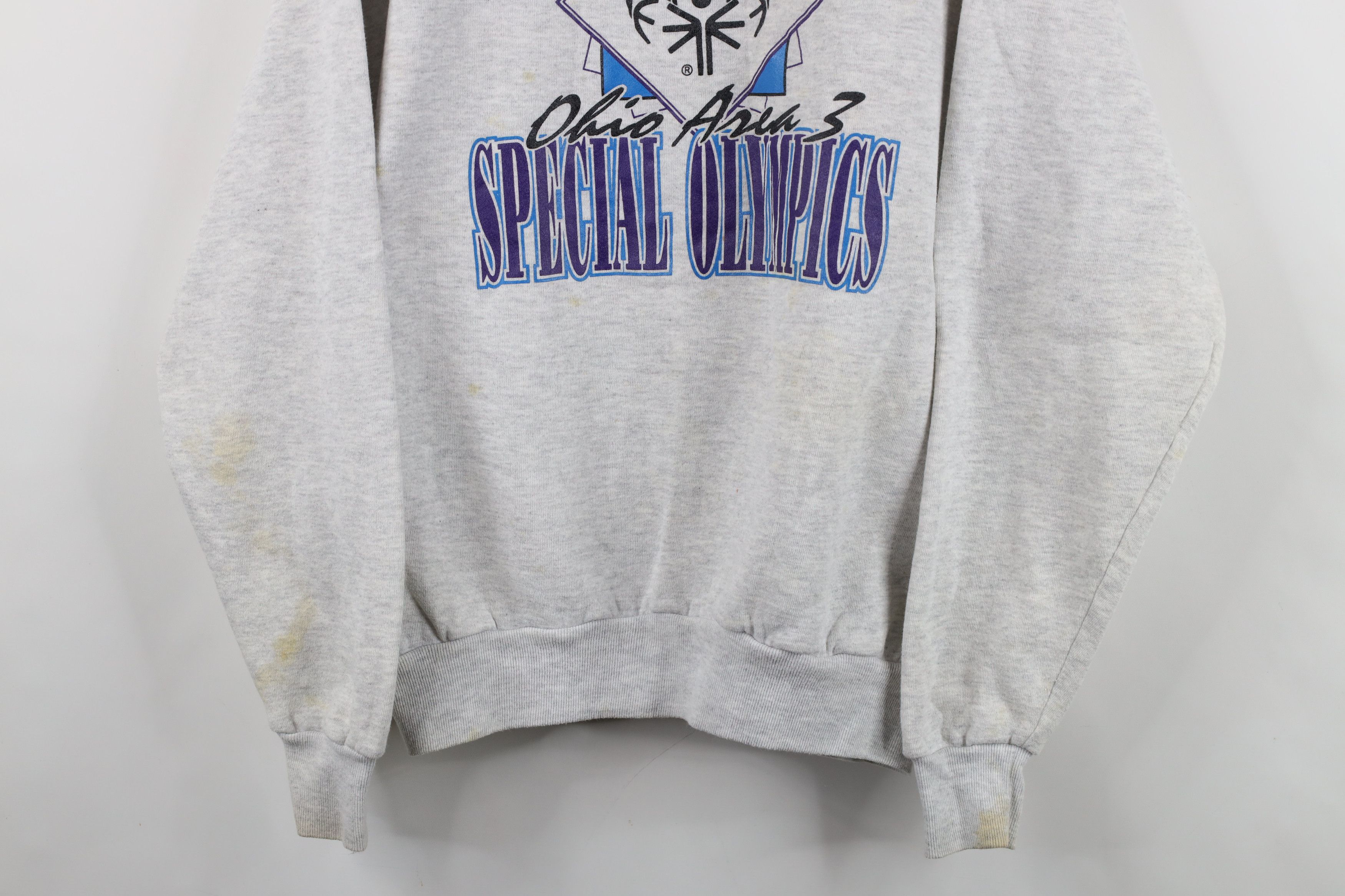 Vintage Vintage 90s Spell Out Ohio Special Olympics Sweatshirt Gray Size US XL / EU 56 / 4 - 3 Thumbnail