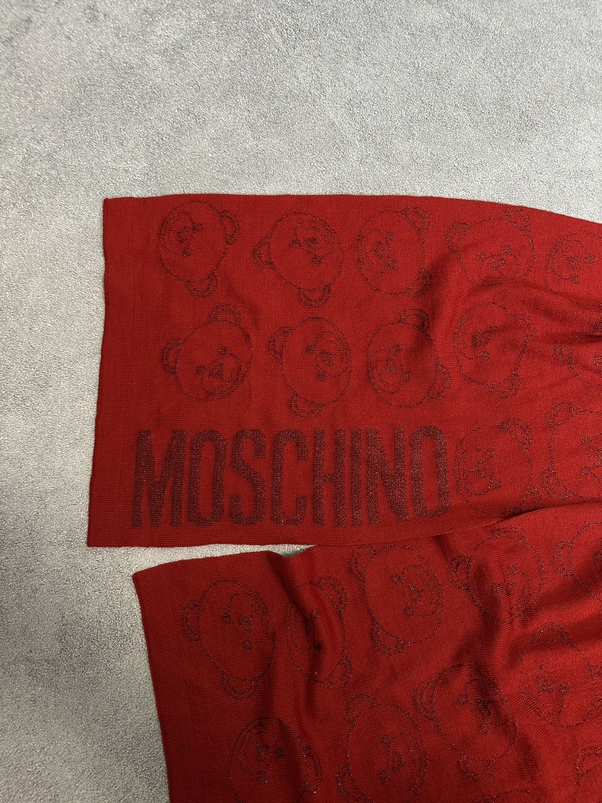 Moschino Moschino Monogram Scarf Wool Teddy Bear made in italy Size ONE SIZE - 2 Thumbnail