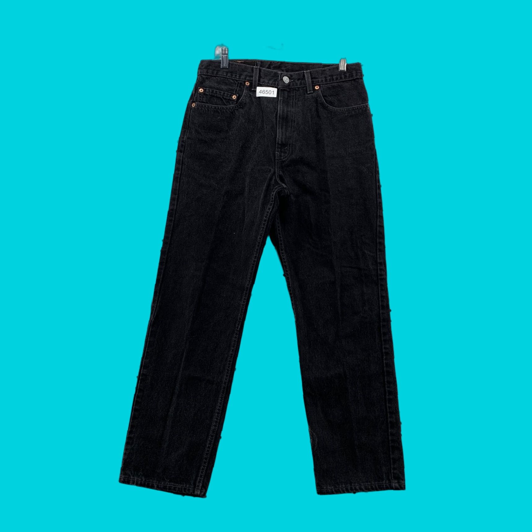 Levi's VINTAGE Levi's 505 Jeans Mens 32x29 Regular Straight 90s Made USA White Denim 5-Pocket Mens jeans Size US 32 / EU 48 - 1 Thumbnail