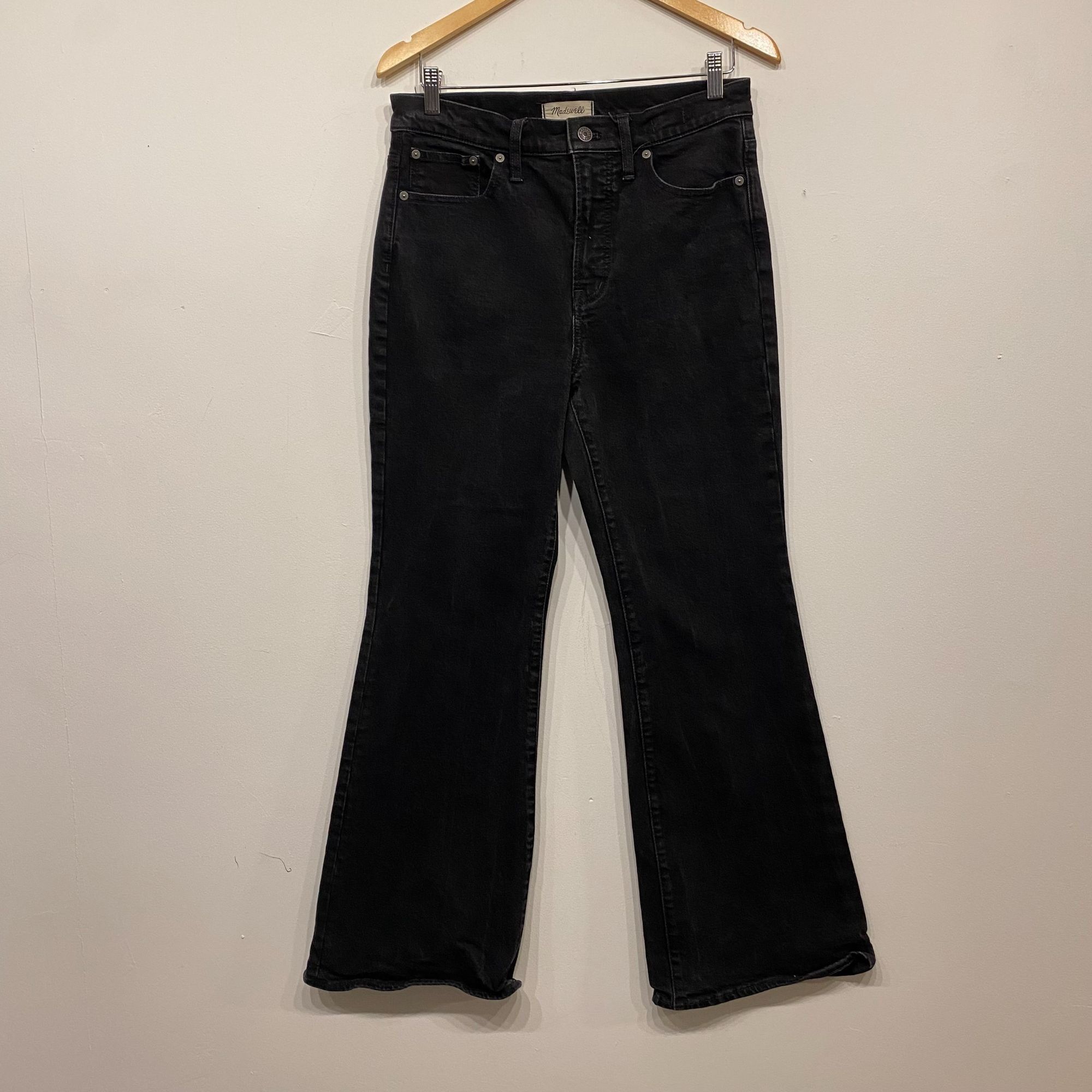 Madewell Madewell The Perfect Vintage Flare Jean in Black Sherborn Wa Size 29" - 2 Thumbnail