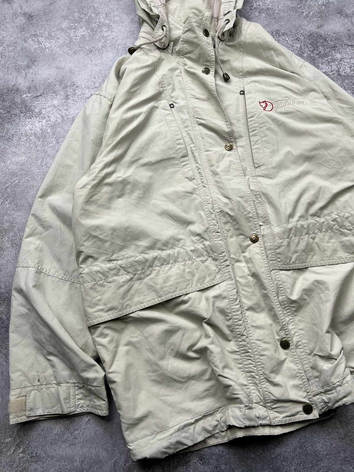 Fjallraven Fjallraven White Nylon Womens Jacket Size L / US 10 / IT 46 - 3 Thumbnail