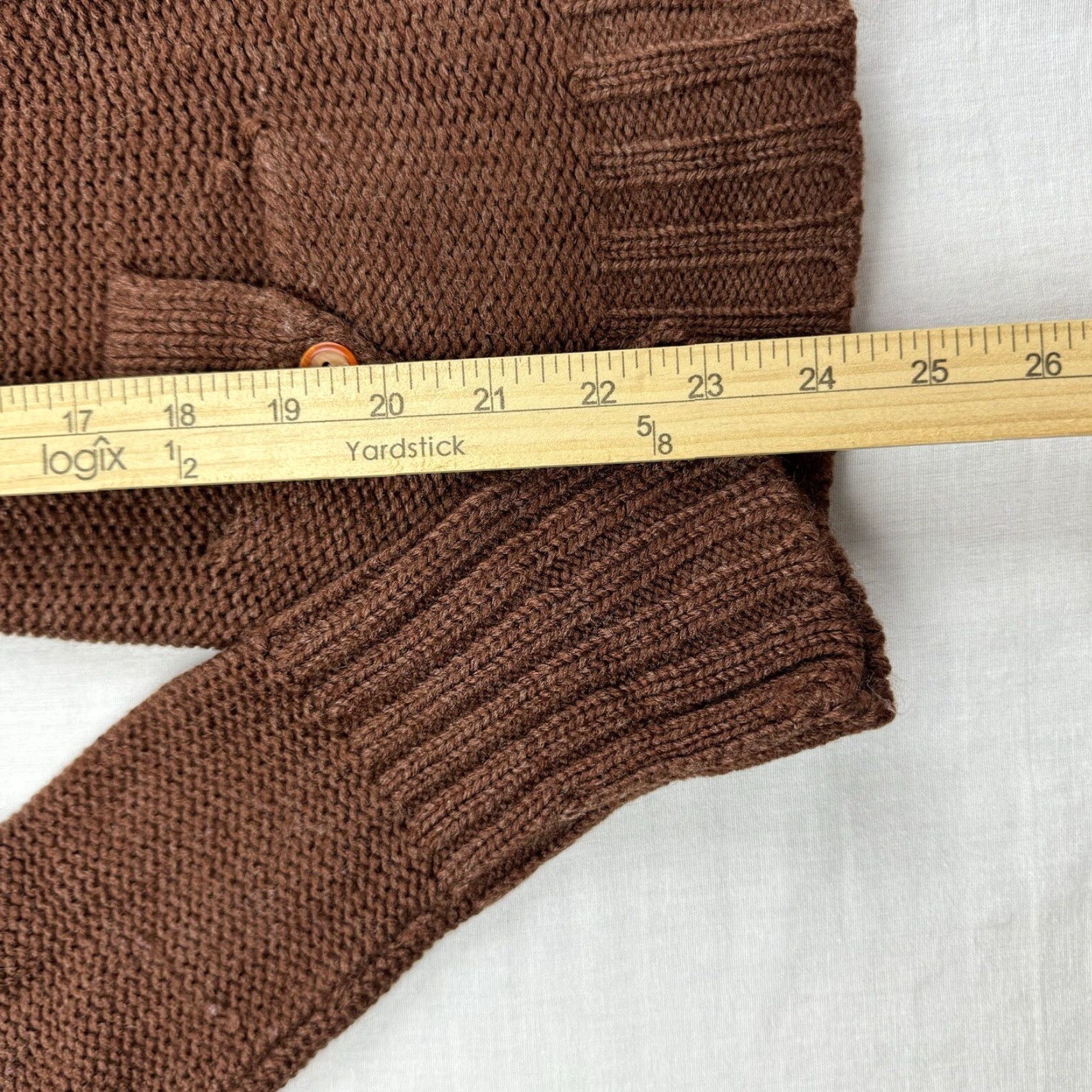 Vintage VINTAGE Jean Nicole Sweater Women's M Crew Neck Brown 60s Pullover Knit Woolless 1960s Mens/Womens Size M / US 6-8 / IT 42-44 - 7 Thumbnail
