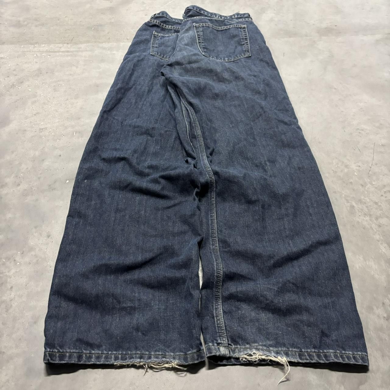 Japanese Brand × Vintage Crazy Vintage Y2K/2000s Baggy Dark Wash Grunge Skater Denim Jeans! Size US 38 / EU 54 - 4 Thumbnail