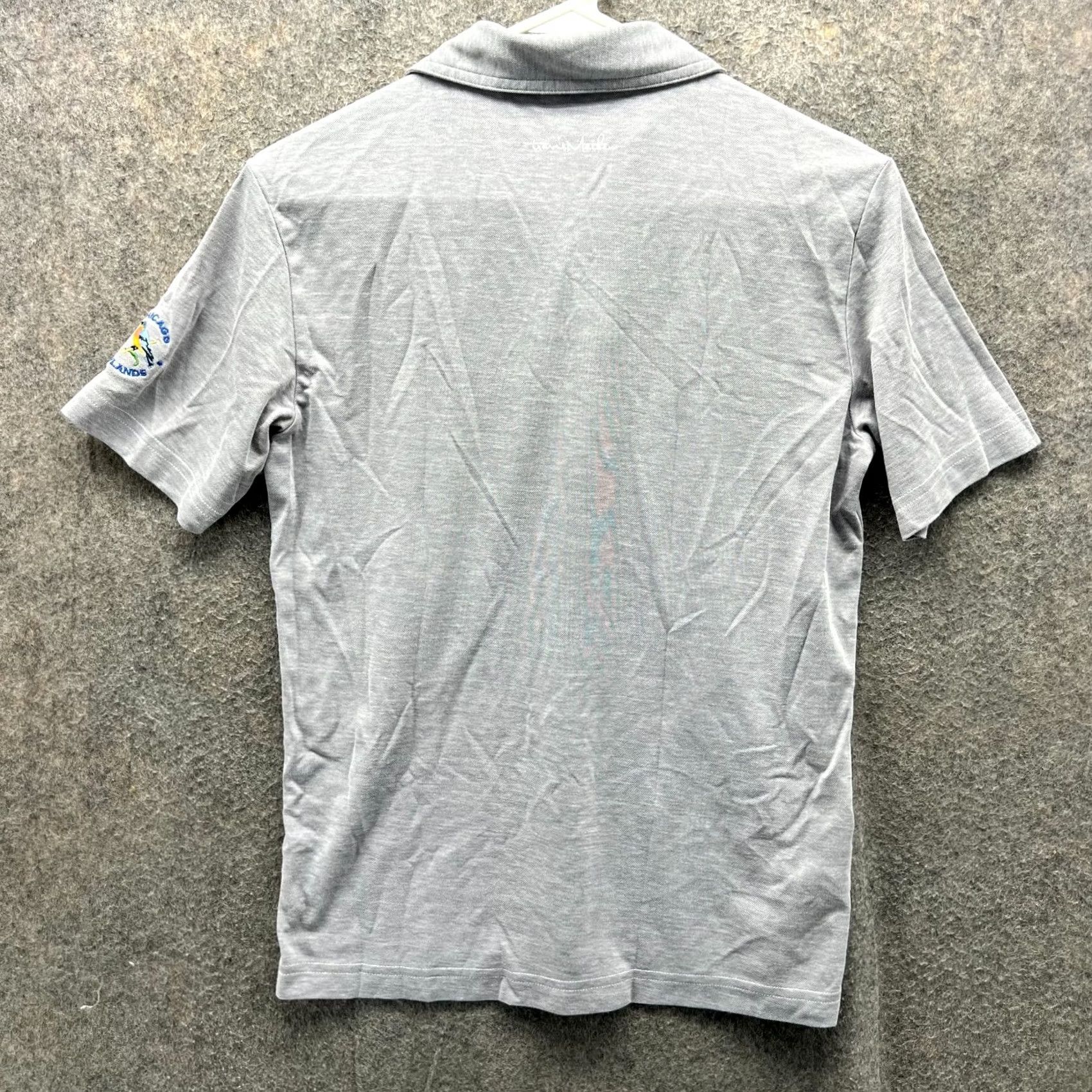 TravisMathew Travis Mathew Polo Shirt Mens Medium Gray Pinstriped Golf Chicago Highlands Size US M / EU 48-50 / 2 - 2 Thumbnail