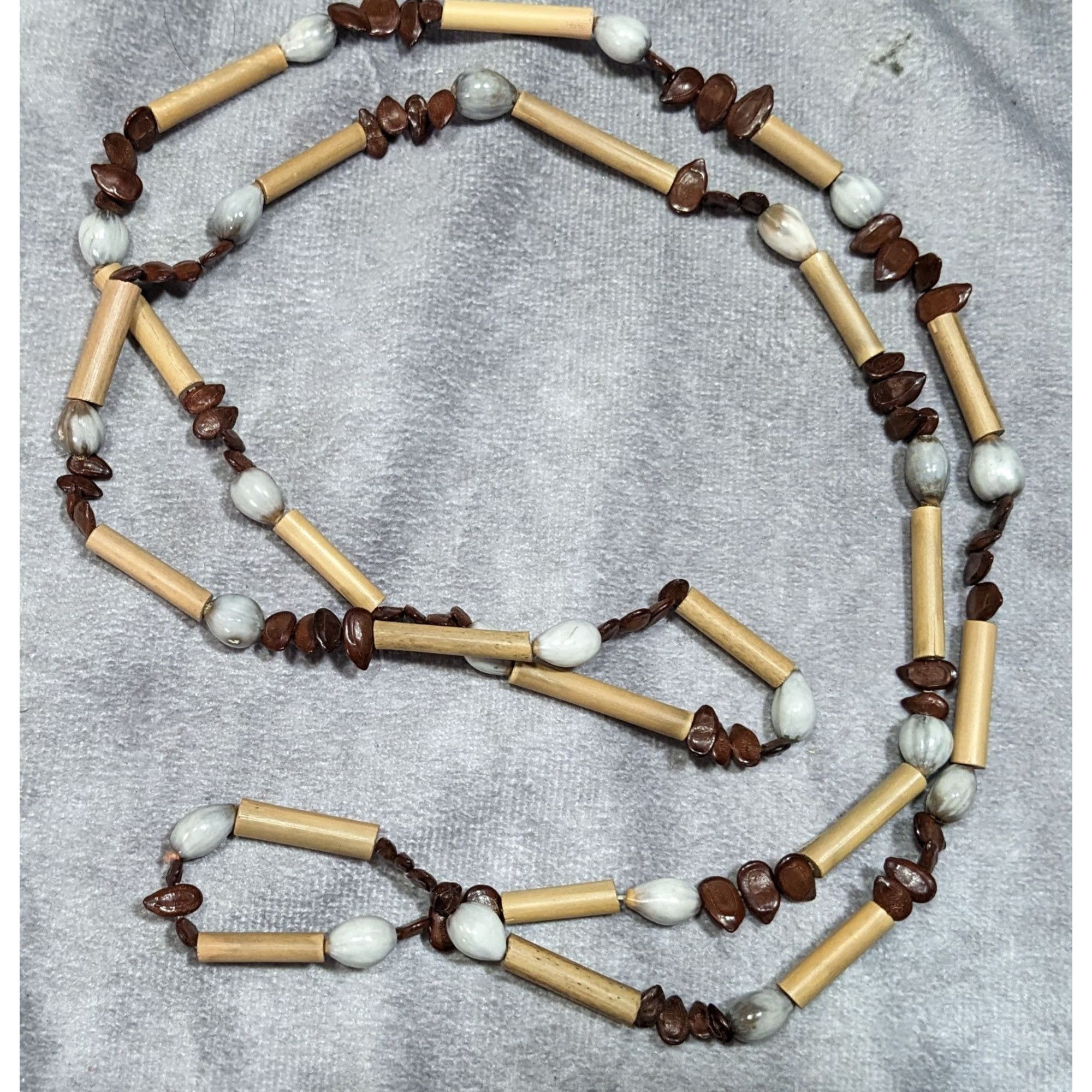 Other Rustic Wood Apple Seed And Jobs Tears Seed Necklace Size ONE SIZE - 4 Thumbnail