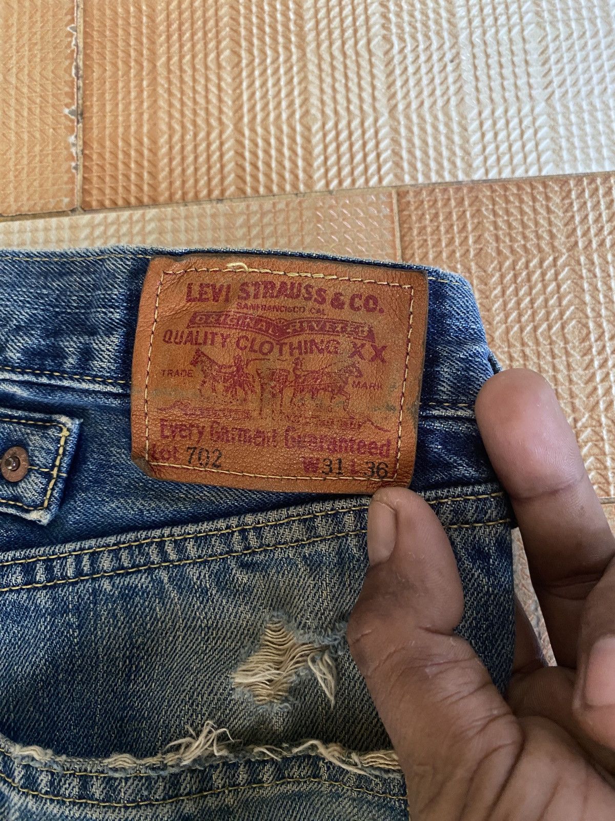 Levi's Vintage Clothing × Salvage × Vintage Vintage 702 big E selvedge denim Size US 30 / EU 46 - 16 Thumbnail