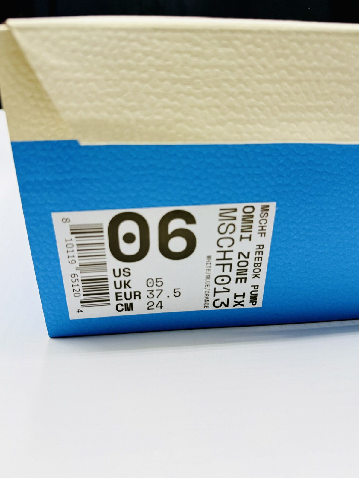 MSCHF MSCHF x Reebok Omni Zone IX Pump size 6 Blue Orange MSCHF013 Size US 6 / EU 39 - 4 Thumbnail