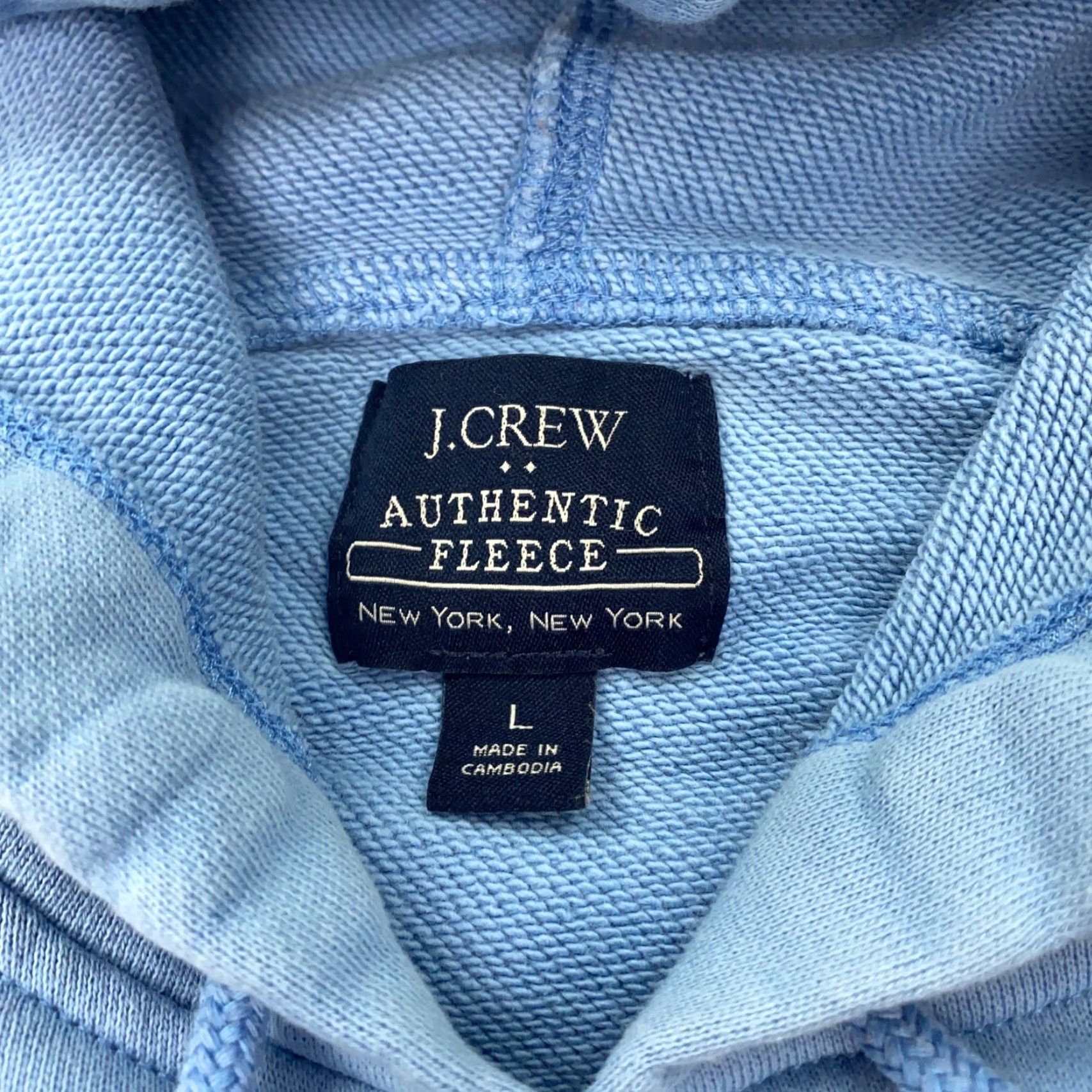 J.Crew VINTAGE J.CREW Fleece Hoodie Shirt Womens Large Blue Sweatshirt Pullover Hooded Casual Outerwear, 90s-inspired Womens Hoodie Size L / US 10 / IT 46 - 5 Thumbnail