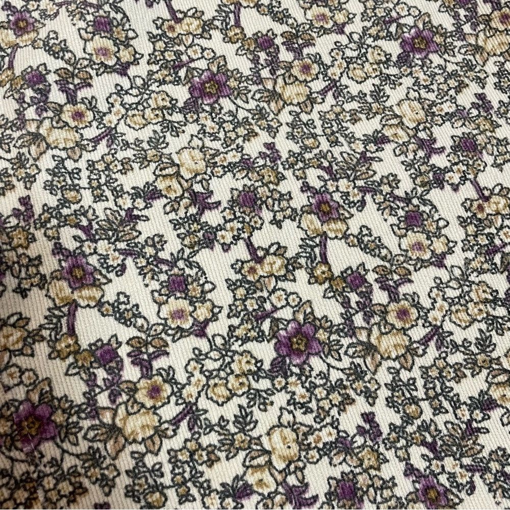 Other New Polagram Corduroy Floral High-Rise Wide Leg Jeans Pants Size 32" / US 10 / IT 46 - 6 Thumbnail