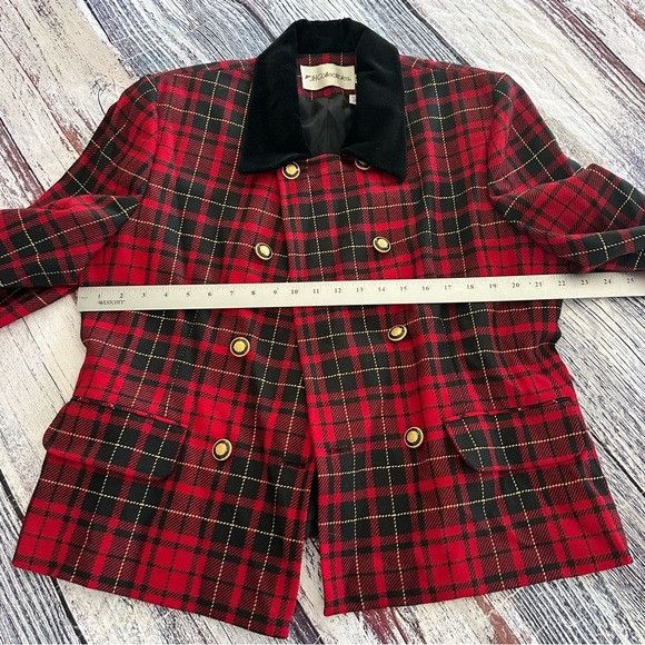 JH Collectibles Vintage JH Collectibles 100% Wool Red and Black Plaid Double Size XXL / US 16-18 / IT 52-54 - 10 Thumbnail