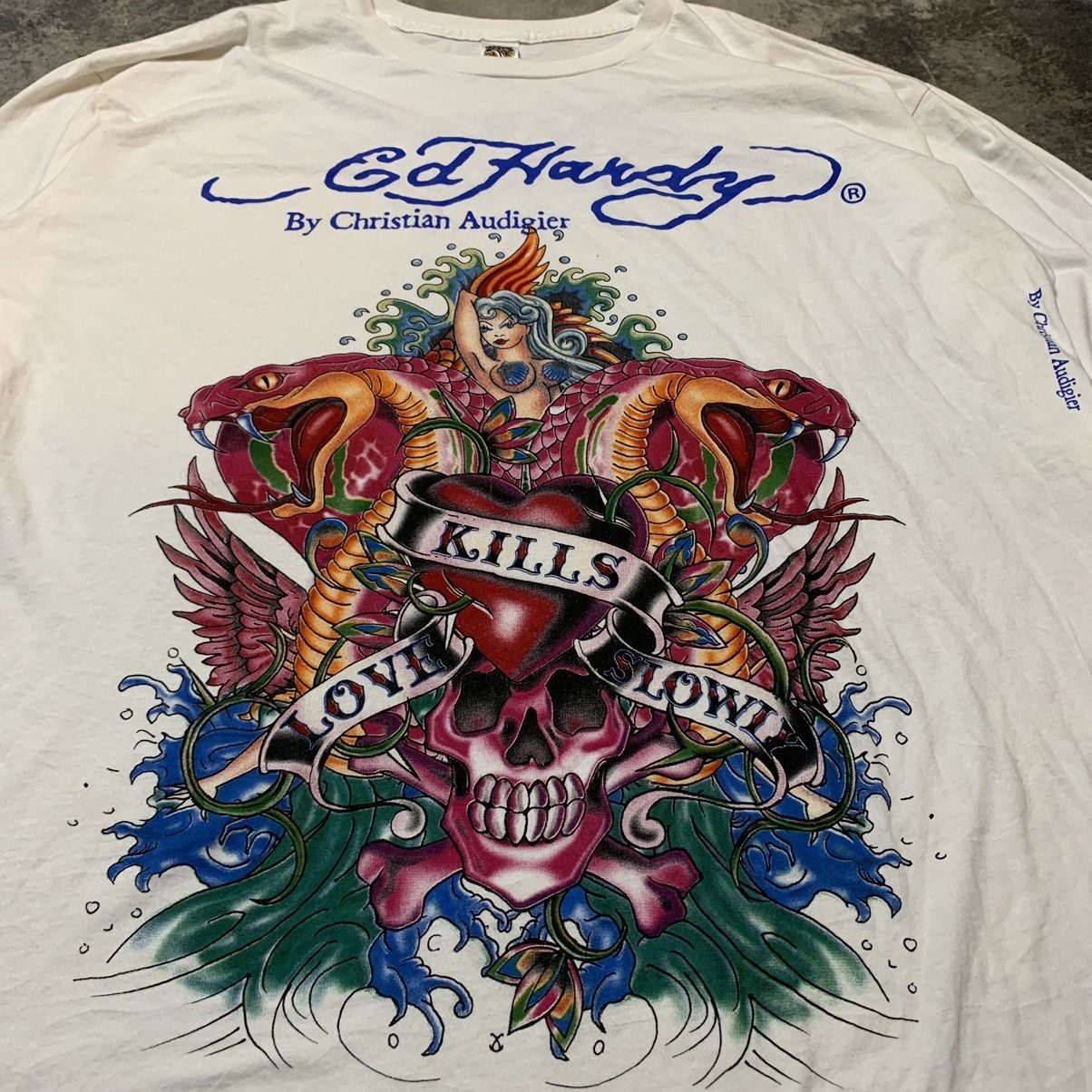 Christian Audigier × Ed Hardy Ed Hardy Long Sleeve Tee Shirt Size US XXL / EU 58 / 5 - 2 Thumbnail