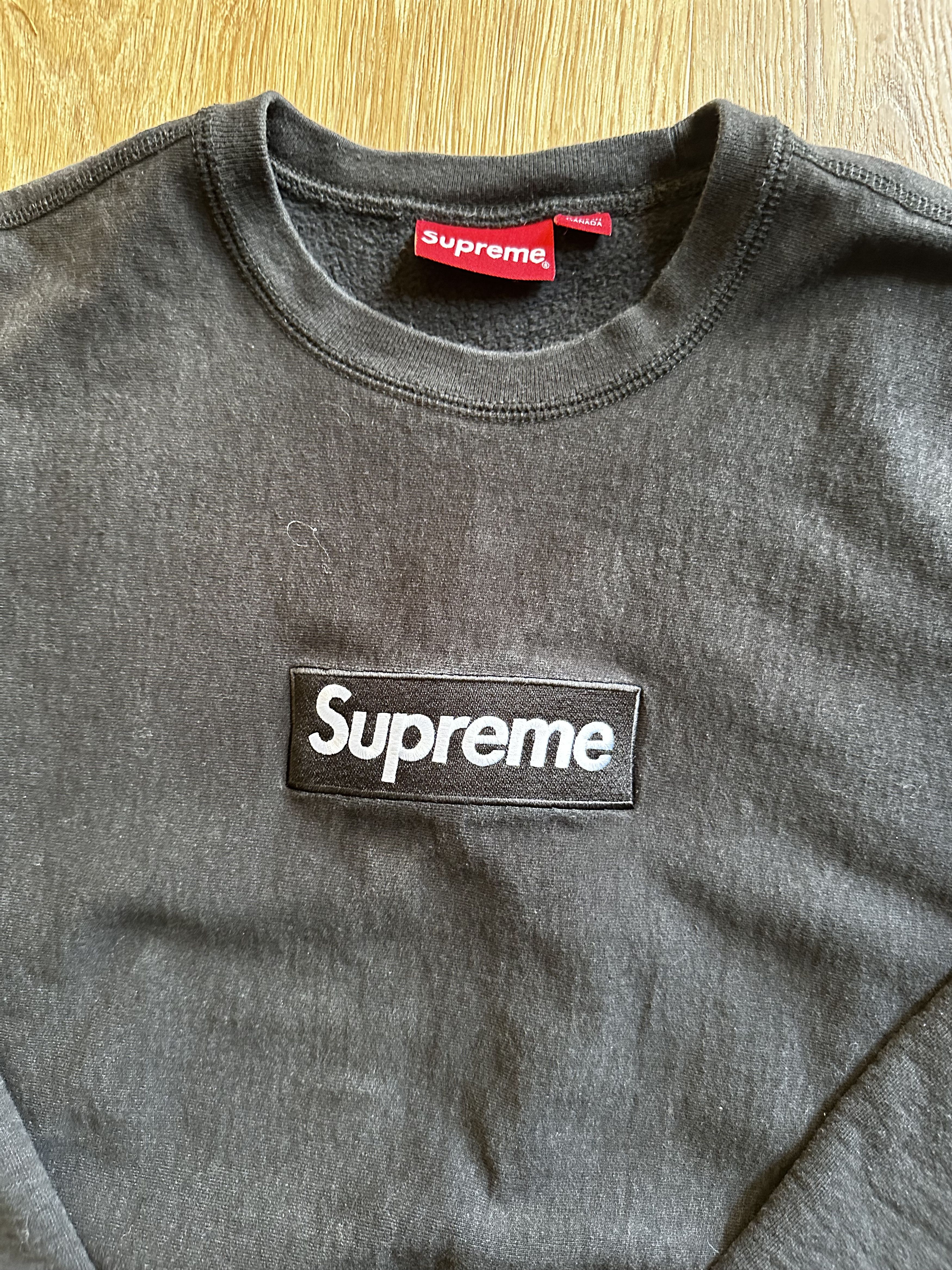 Supreme Black Supreme Box Logo Crewneck Size US M / EU 48-50 / 2 - 3 Thumbnail