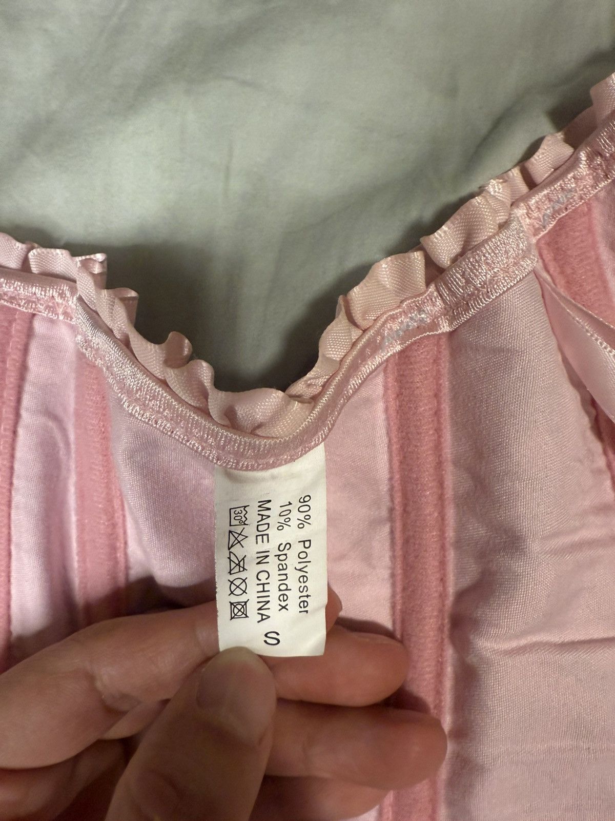 Other Pink & Purple Brocade Corset Top – Size S Size ONE SIZE - 3 Thumbnail