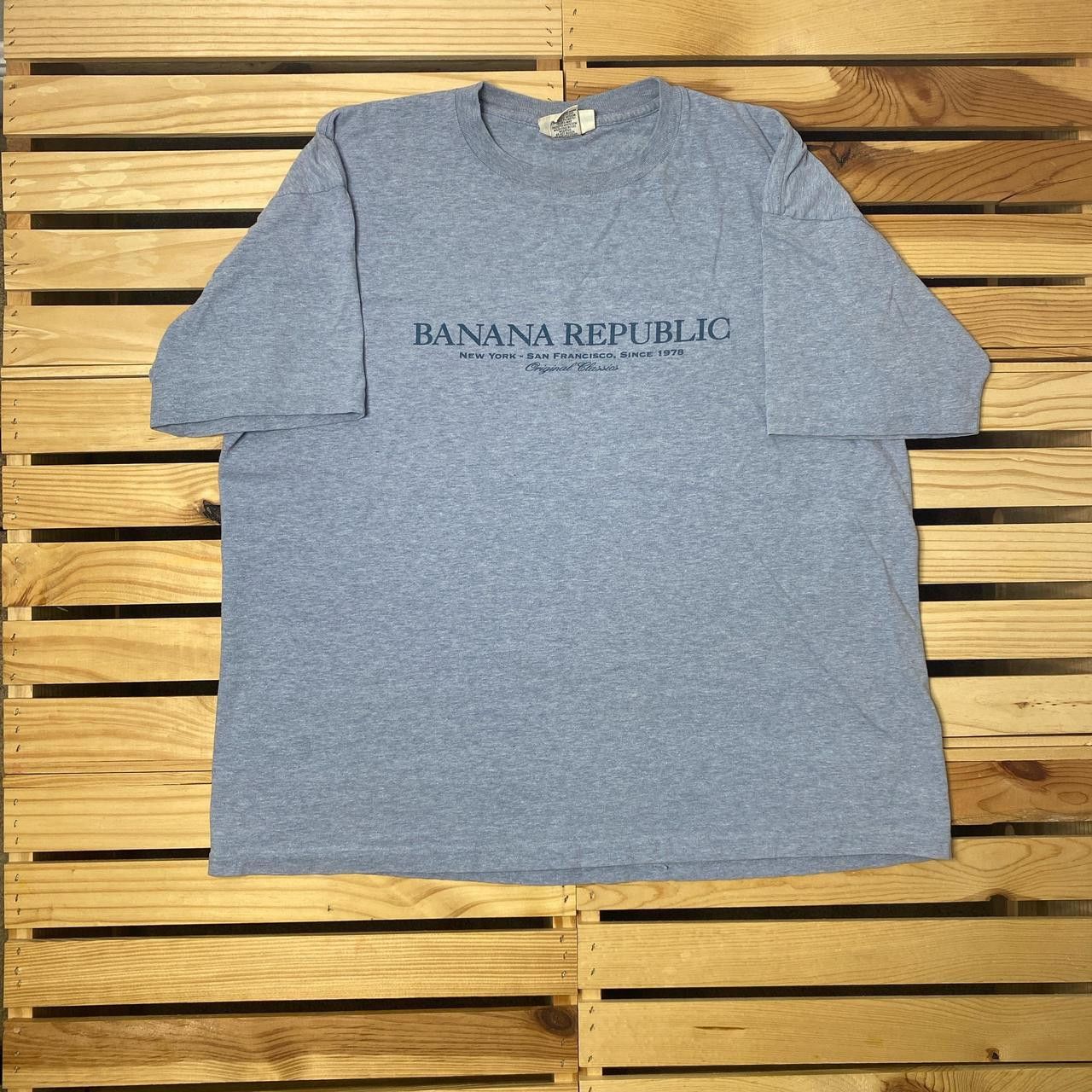 Banana Republic Vintage Banana Republic Blue Tee Size Large Size US L / EU 52-54 / 3 - 1 Thumbnail