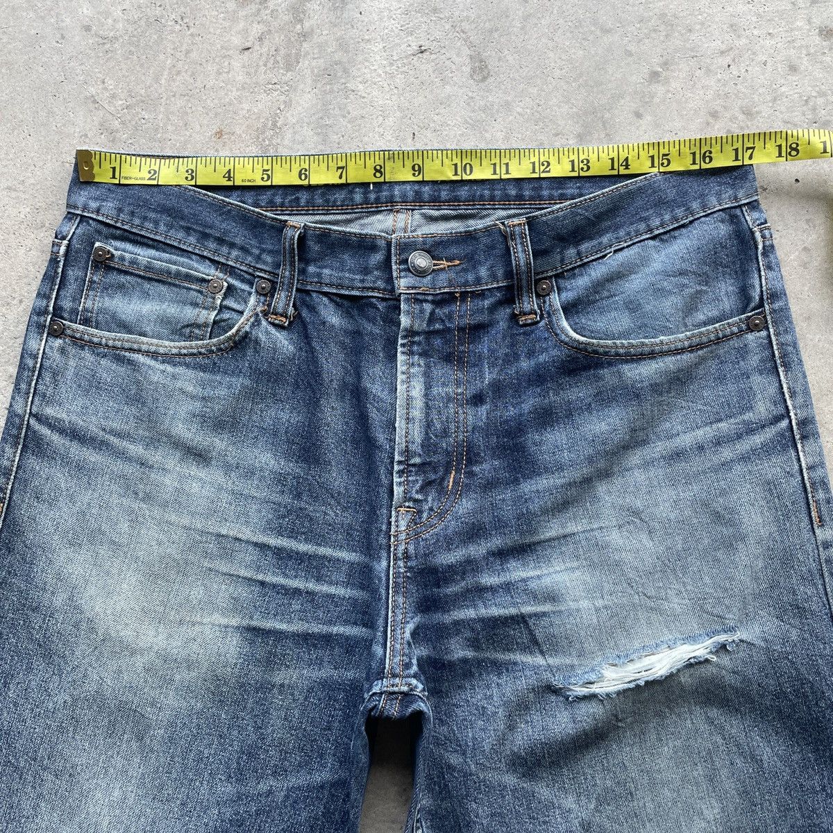 Japanese Brand Vintage Japanese Old Navy Faded Jeans Denim Distressed Pants Size US 34 / EU 50 - 5 Thumbnail