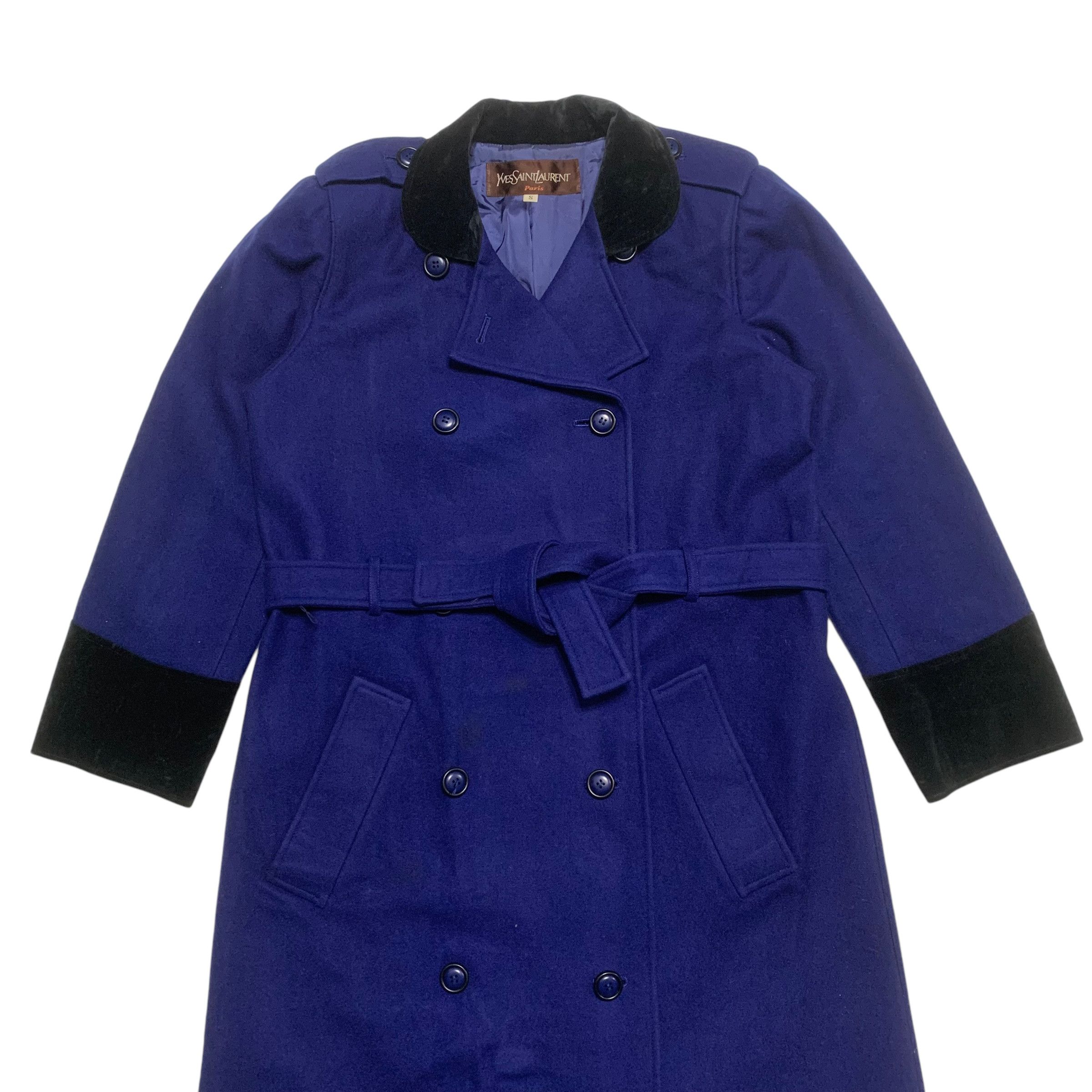 Yves Saint Laurent Yves Saint Laurent Double Breast Wool Coat Size S / US 4 / IT 40 - 3 Thumbnail