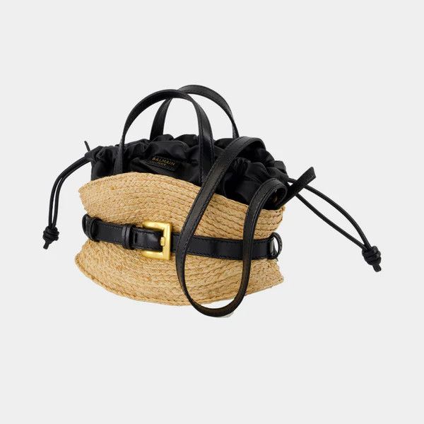 Balmain os11x0326 Size: OS / Mini Shuffle Bag in Natural/Black Size ONE SIZE - 2 Thumbnail