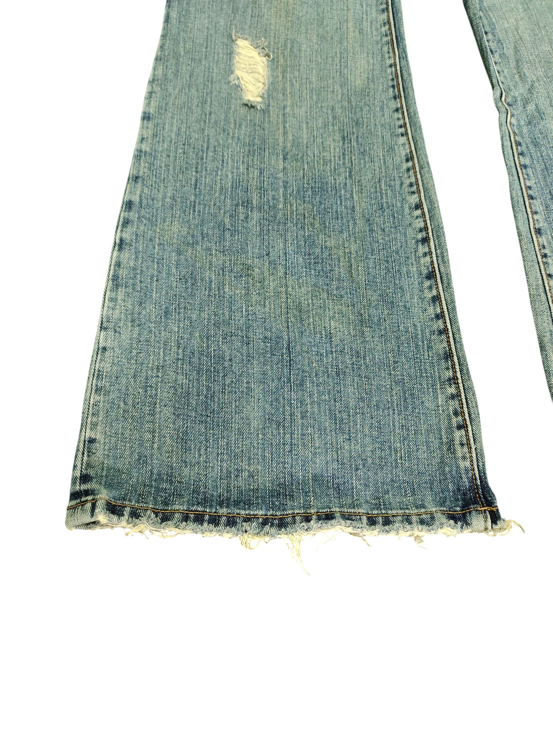 If Six Was Nine Flare Jeans Gap Distress Denim Bootcut Low Rise Size US 32 / EU 48 - 5 Thumbnail