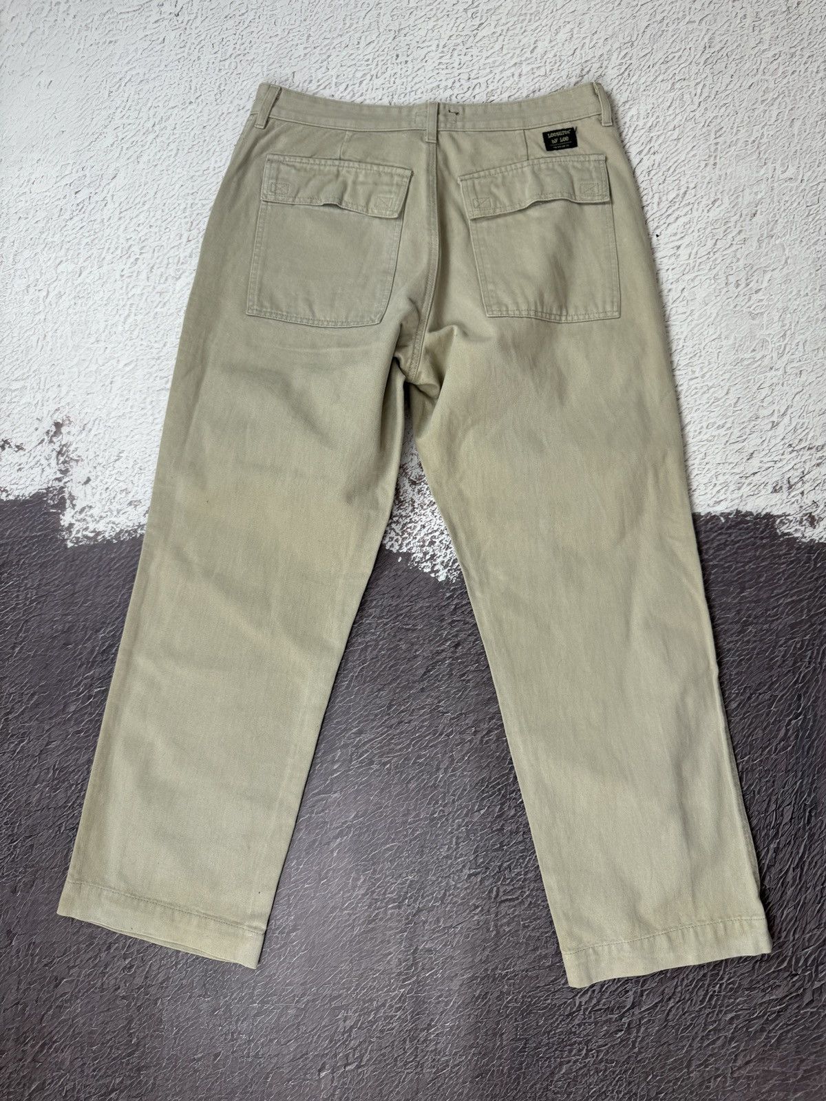 Lee × Vintage Leesures by Lee vintage beige distressed faded cotton pants Size US 34 / EU 50 - 13 Thumbnail