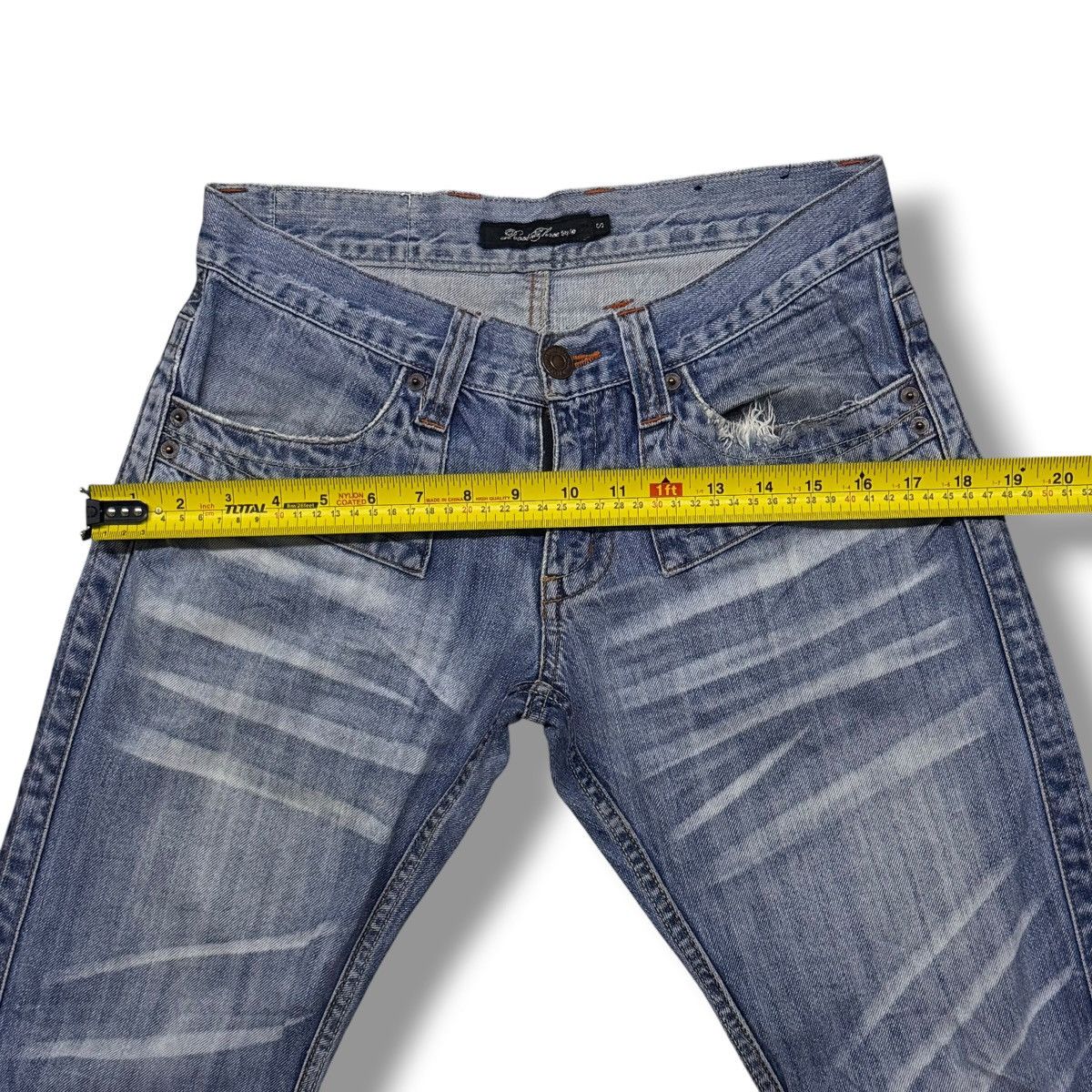 Japanese Brand Vintage Root Three Y2K Japanese-style Distressed Denim | W30 Size 30" / US 8 / IT 44 - 16 Thumbnail