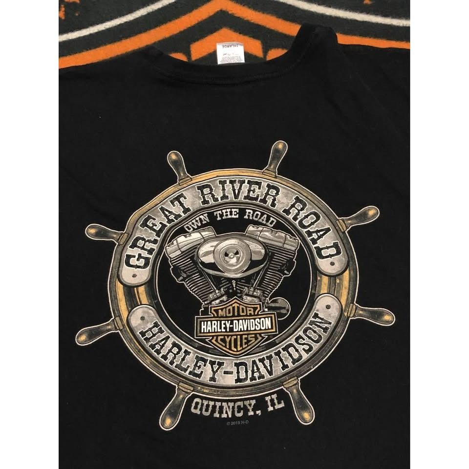 Harley Davidson Harley-Davidson T-shirt 3XL Men QUINCY, ILLINOIS Size US XXL / EU 58 / 5 - 3 Thumbnail