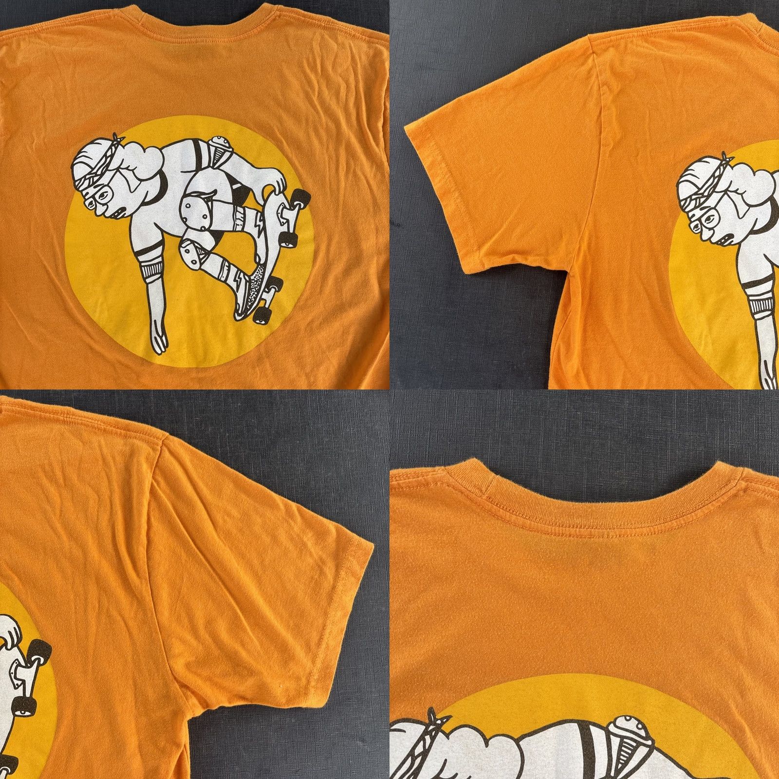 Vintage Hoof Hearted Brewing L T-Shirt Skateboarder Graphic Ohio Beer Mens Orange Size US L / EU 52-54 / 3 - 9 Thumbnail