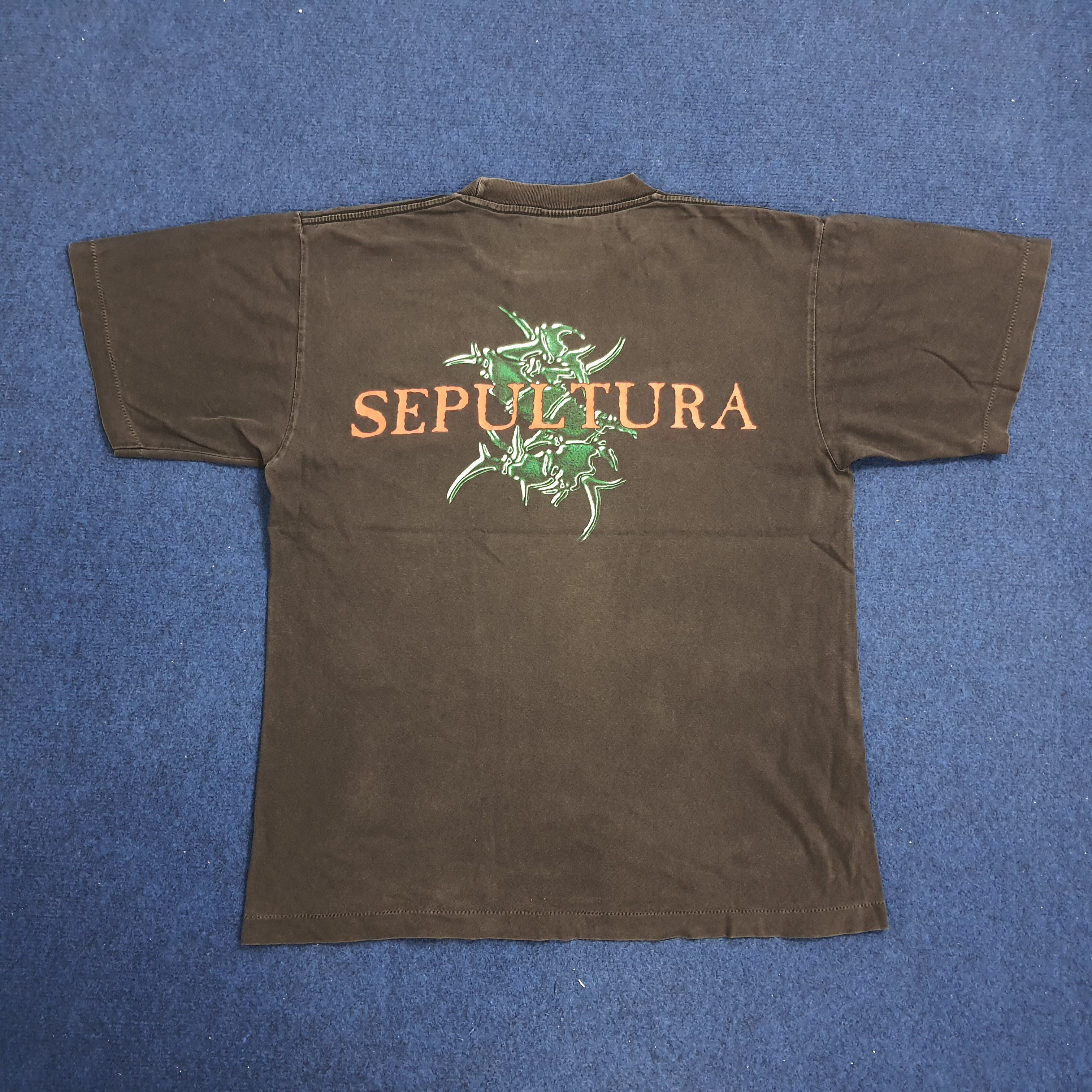 Band Tees 90's SEPULTURA Heavy Metal Band Tees Size US L / EU 52-54 / 3 - 3 Thumbnail