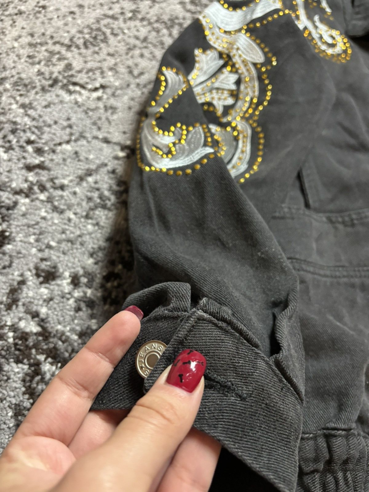 Japanese Brand × Vintage Streetwear Jacket Women Retro Embroidered Hot Drill Jacket Size M / US 6-8 / IT 42-44 - 2 Thumbnail