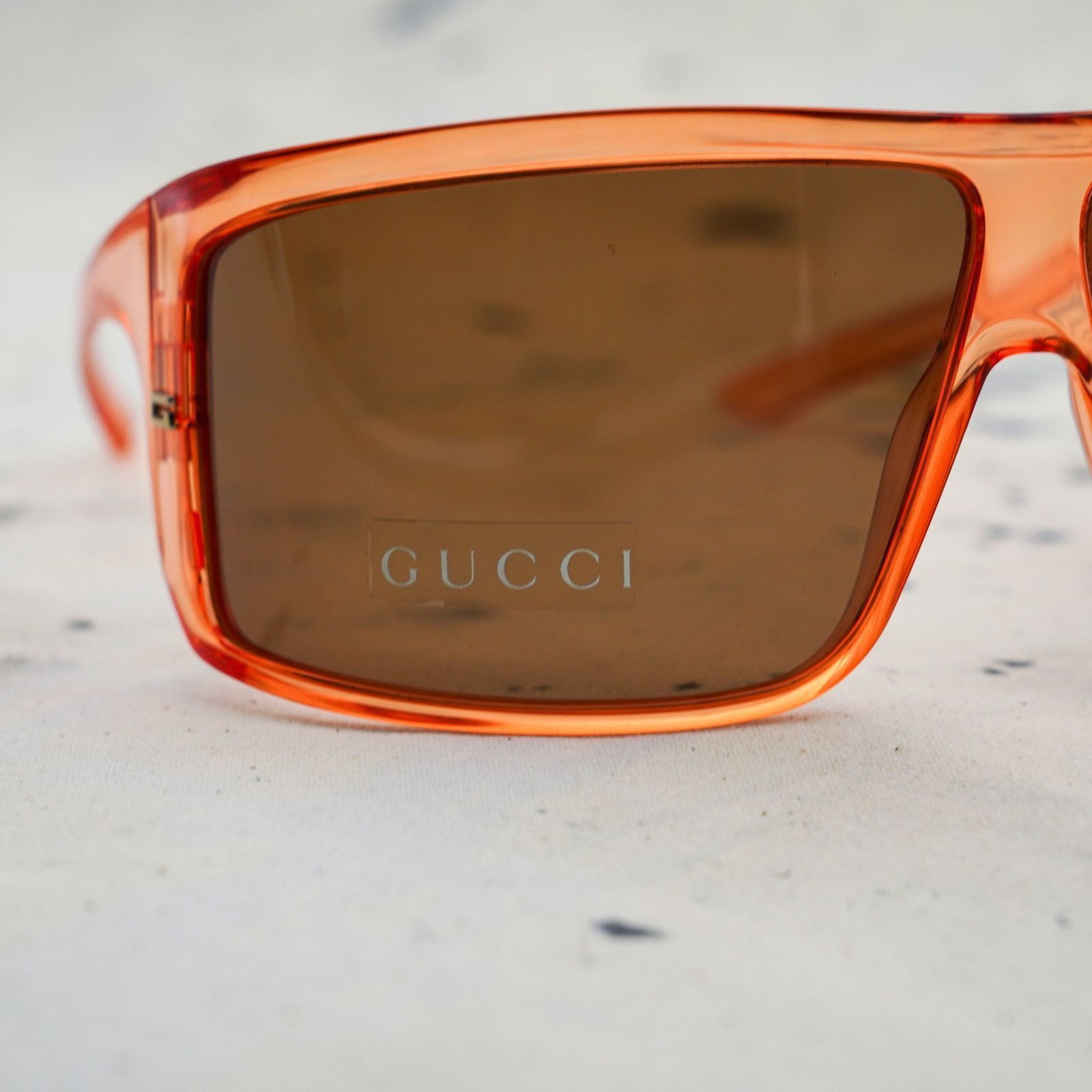 Gucci Vintage gucci oversized logo polarized iconic sunglasses Size ONE SIZE - 5 Thumbnail