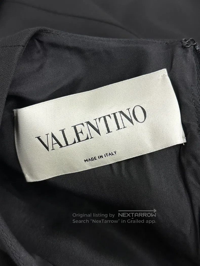 Valentino Valentino Black fungus edge patchwork cuff long-sleeved dr Size L / US 10 / IT 46 - 5 Thumbnail