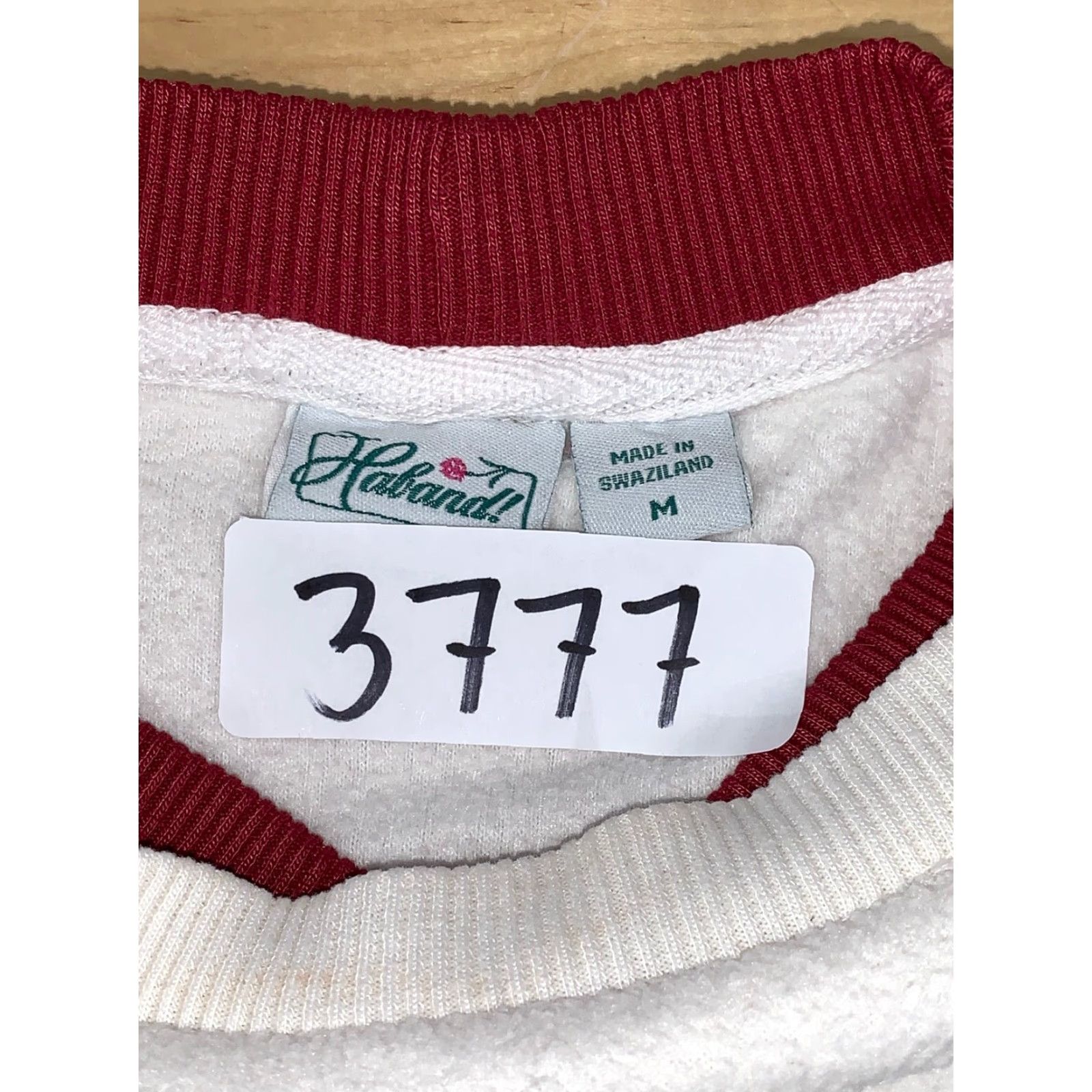 Haband Womens Haband Pullover Sweater Floral White M Red Trim Size M / US 6-8 / IT 42-44 - 4 Thumbnail