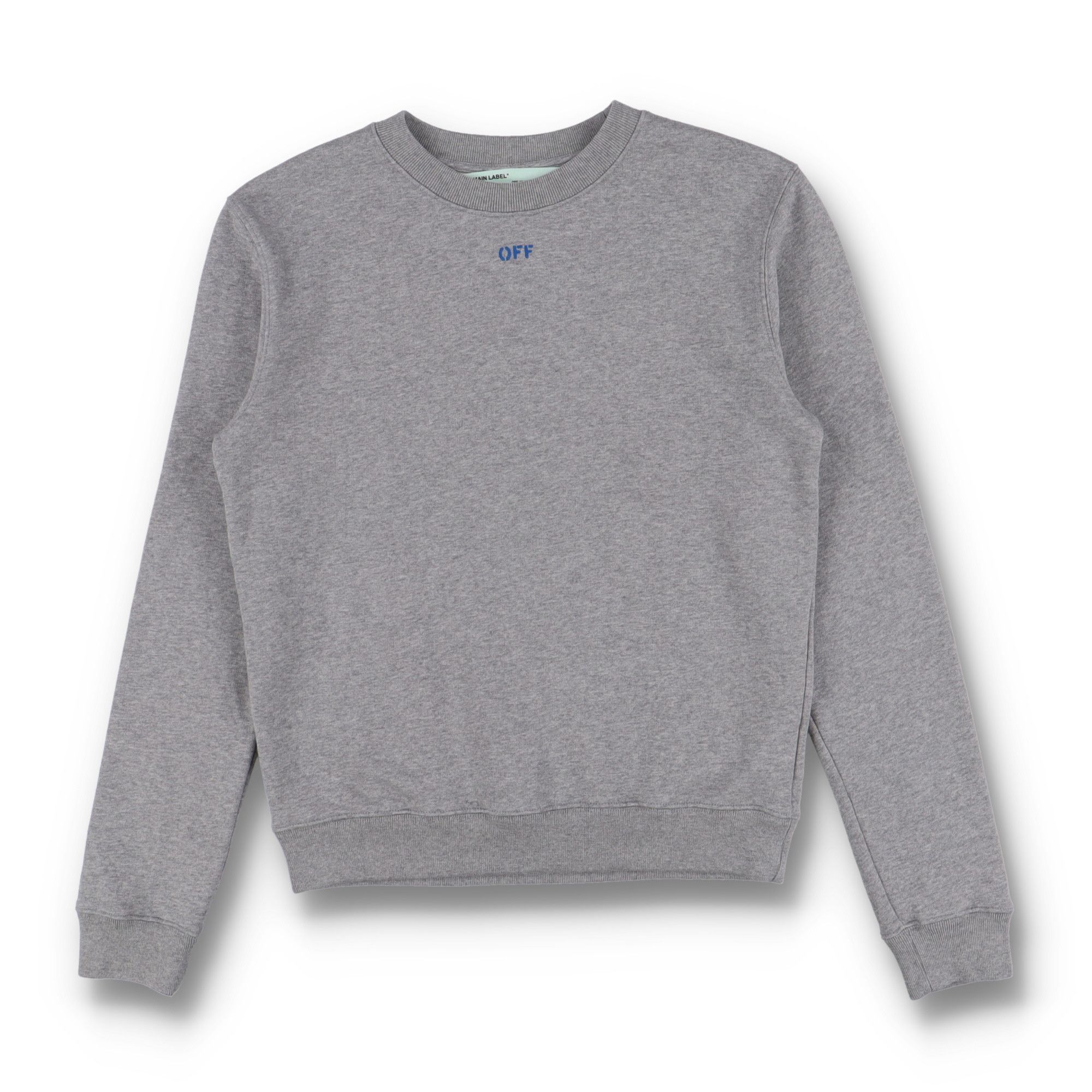 Off-White Grey Blue Checkered Arrows Logo Sweatshirt Size S / US 4 / IT 40 - 4 Thumbnail