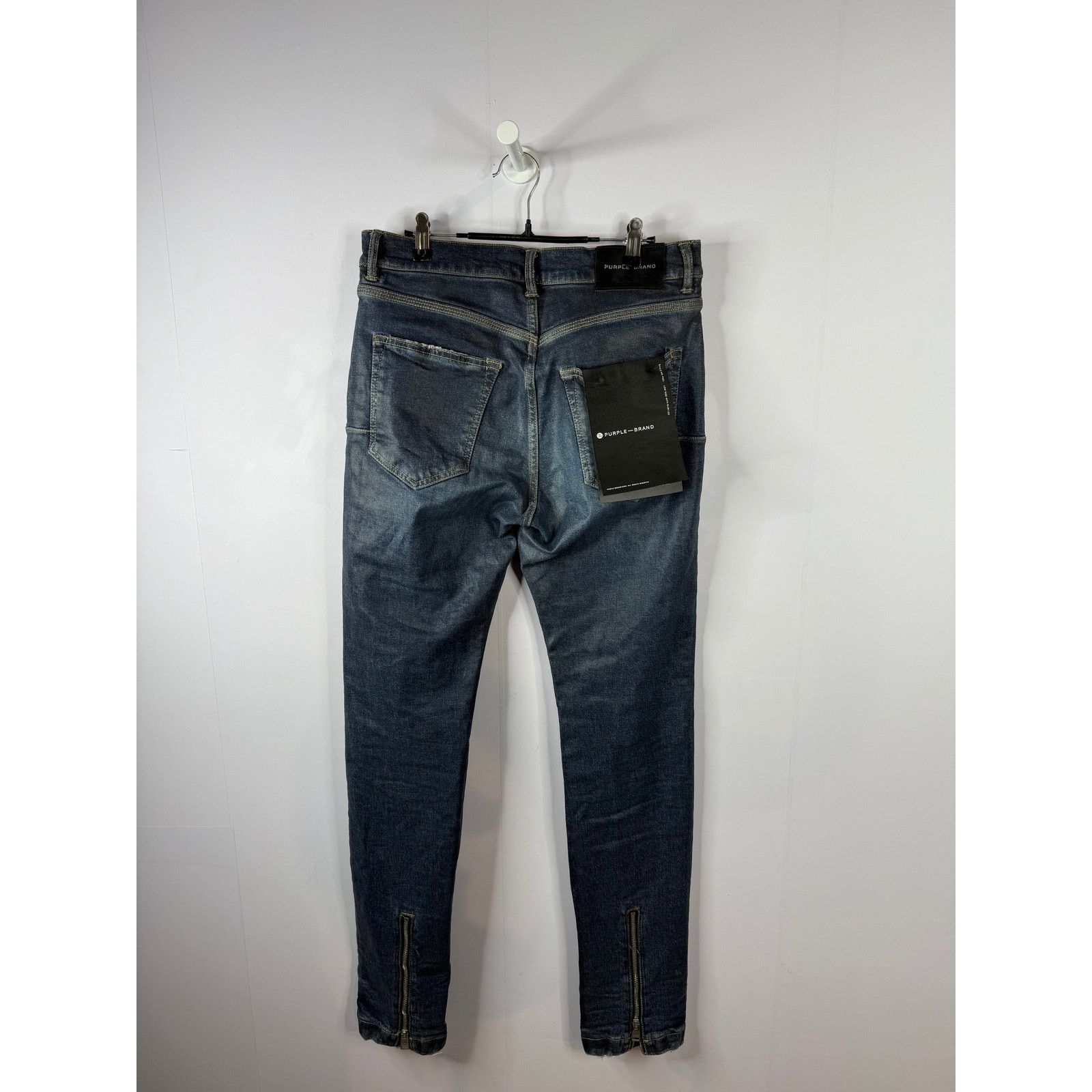 Purple Brand Purple Brand Black Wax Jeans Used 33 Size US 33 - 2 Thumbnail