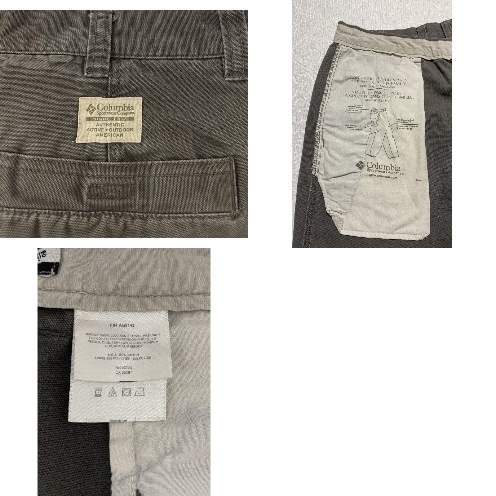Vintage Columbia Pants Mens 36x32 Gray Granite Cloth Outdoor Work Utility Cargo Pocket Pants Mens Gray Granite Cloth 36x32 Cargo Pocket Workwear Nature Mens Size US 36 / EU 52 - 8 Thumbnail