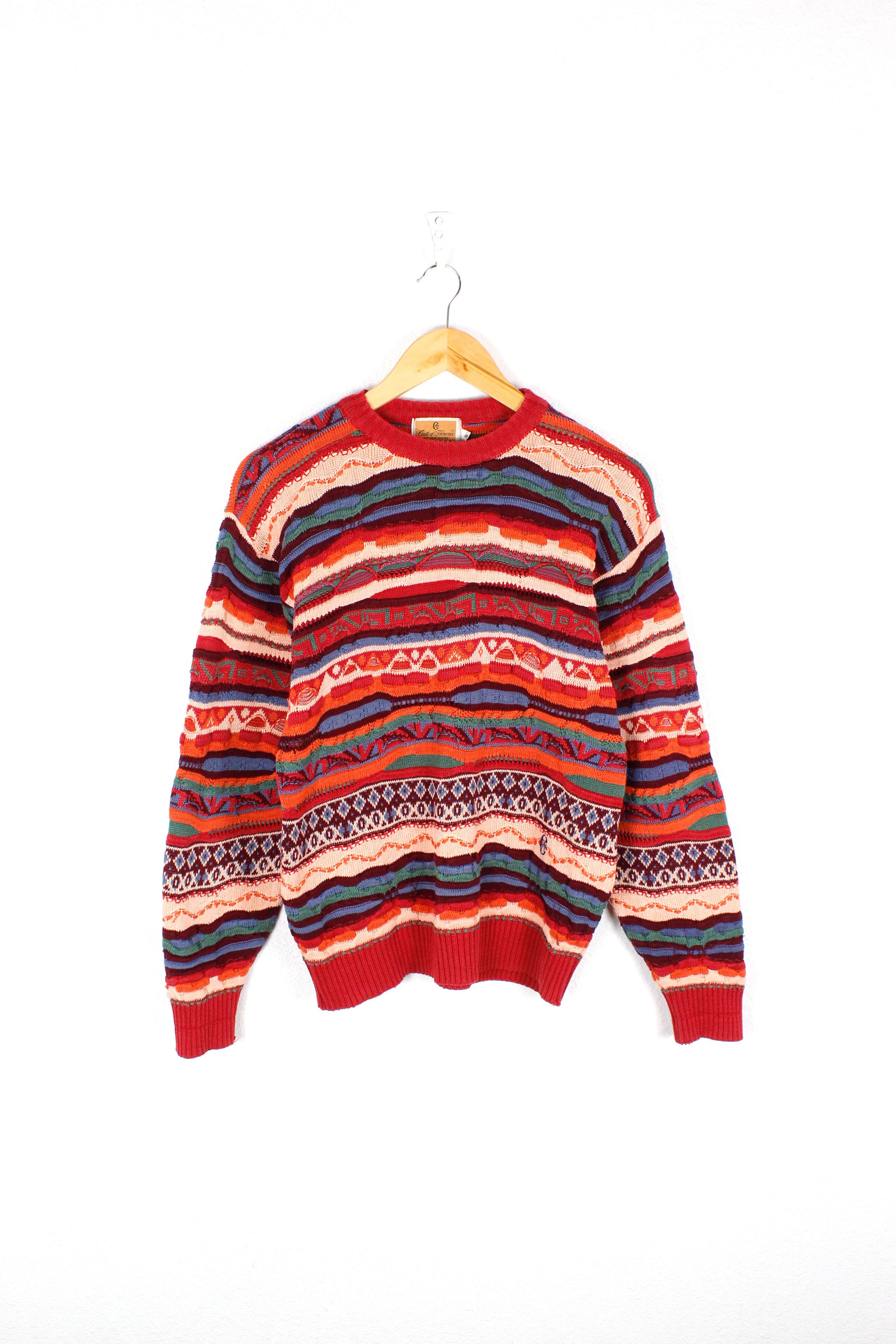 Conte of Florence Vintage Conte Of Florence Coogi Style 3d Knit Sweater Size US M / EU 48-50 / 2 - 1 Thumbnail