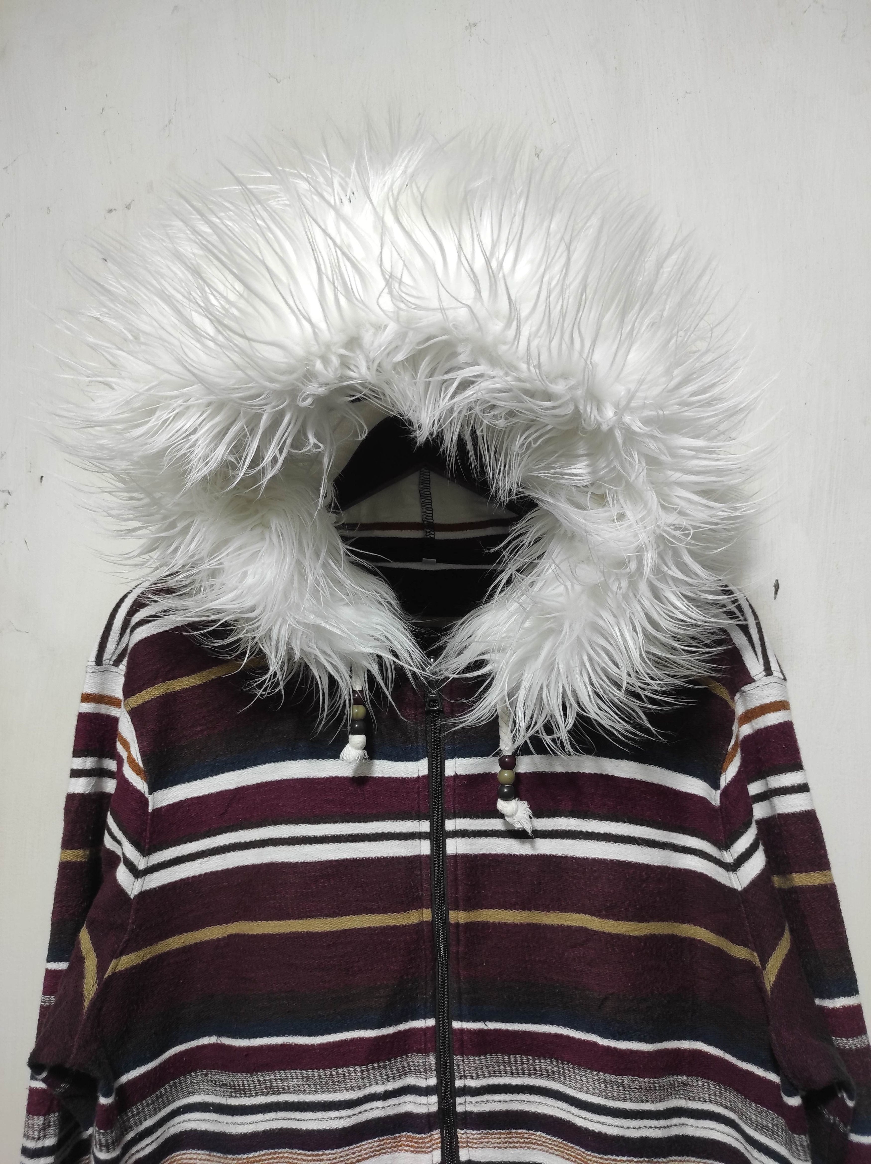 Hysteric Glamour Closshi Stripe zip Fur hoodie IfSixWasNine LGB style Size US L / EU 52-54 / 3 - 3 Thumbnail