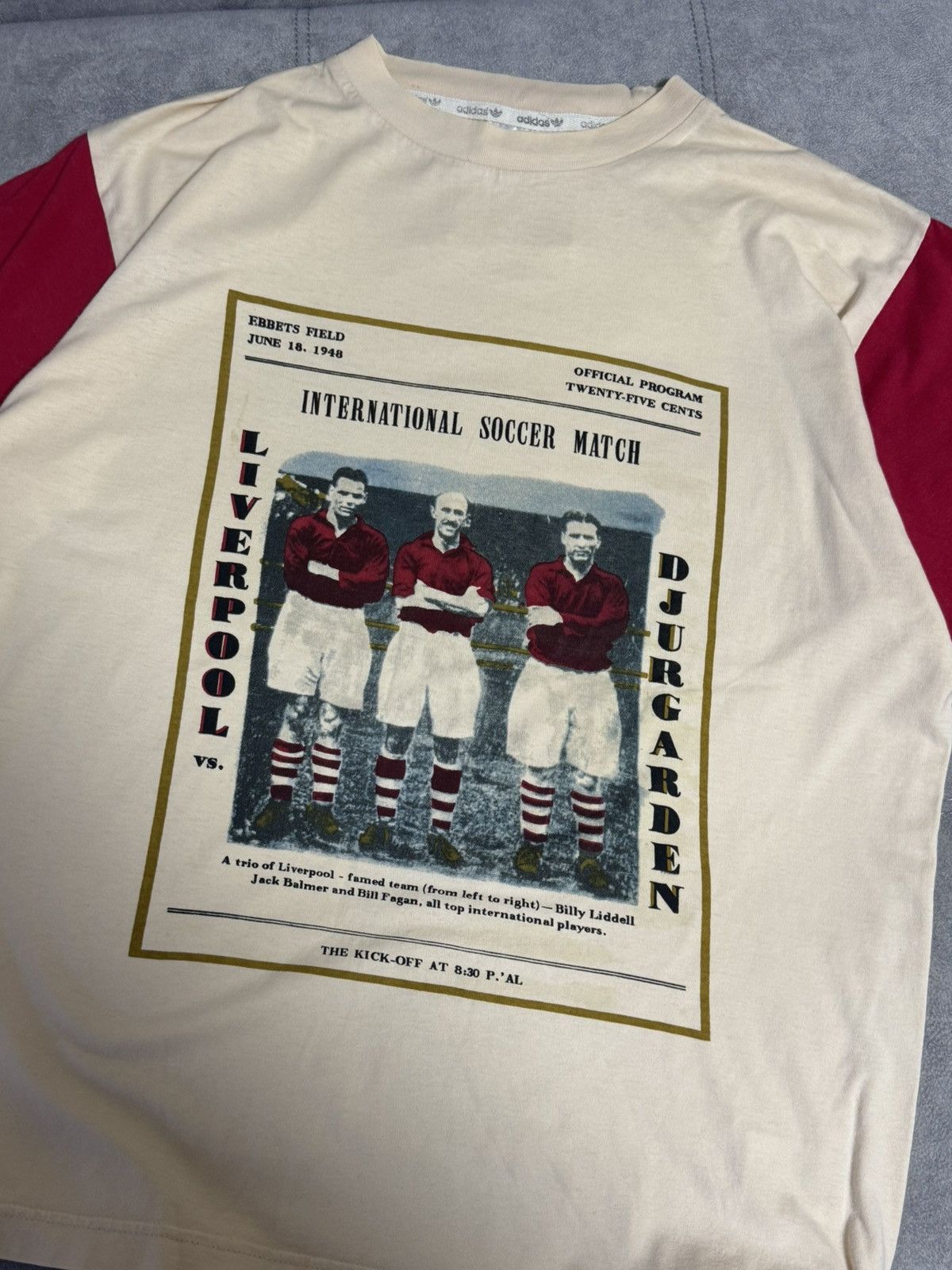 Adidas × Vintage Vintage Archive Liverpool vs Djurgarden 1948 soccer t-shirt Size US M / EU 48-50 / 2 - 7 Thumbnail