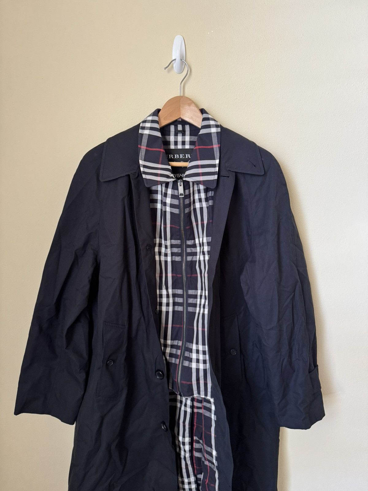 Burberry × Gosha Rubchinskiy Gosha Rubchinskiy x Burberry Trench Coat Navy Blue 44 Size US S / EU 44-46 / 1 - 2 Thumbnail