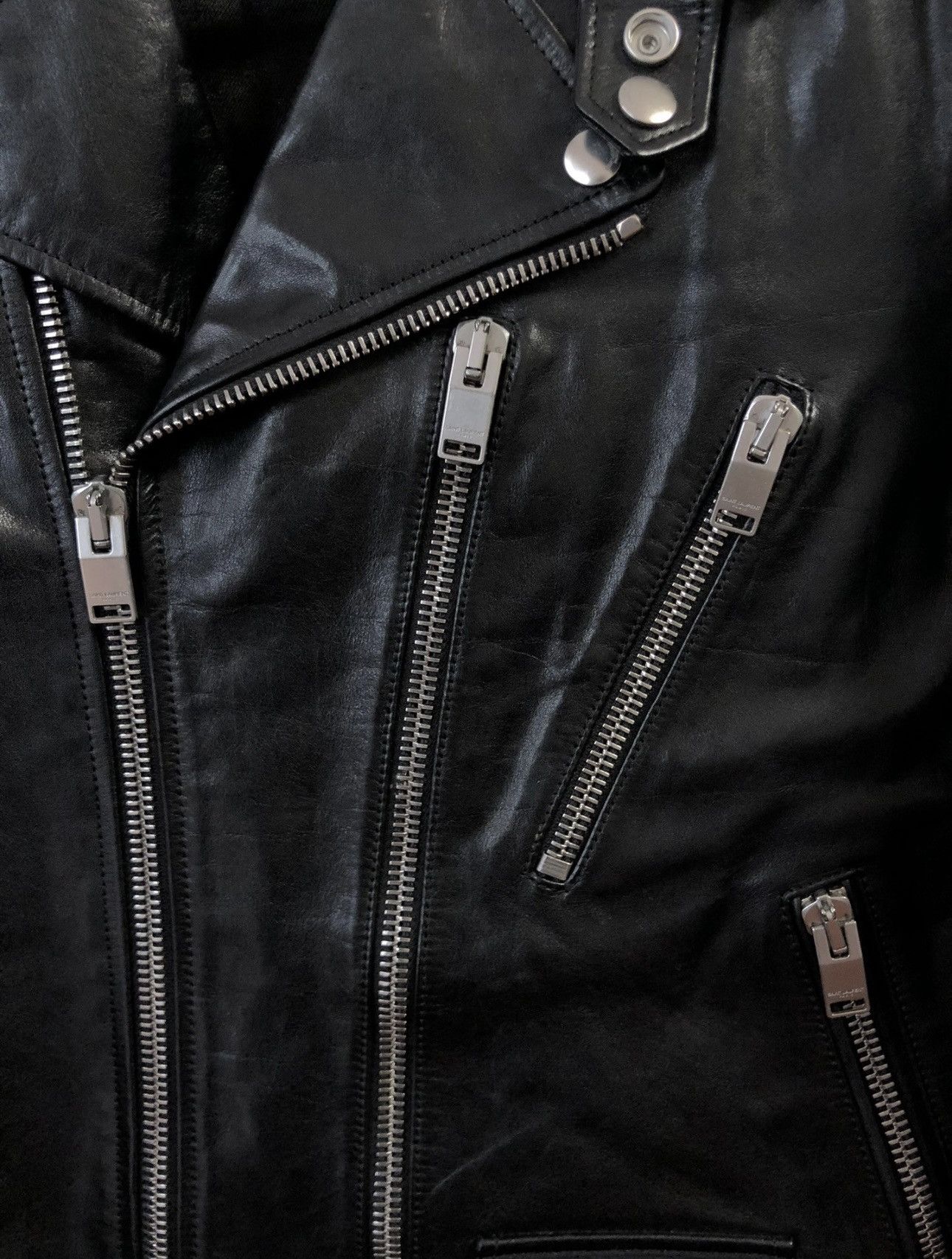 Saint Laurent Paris Saint Laurent Paris L17 Leather Jacket Sz52 Size US L / EU 52-54 / 3 - 5 Thumbnail