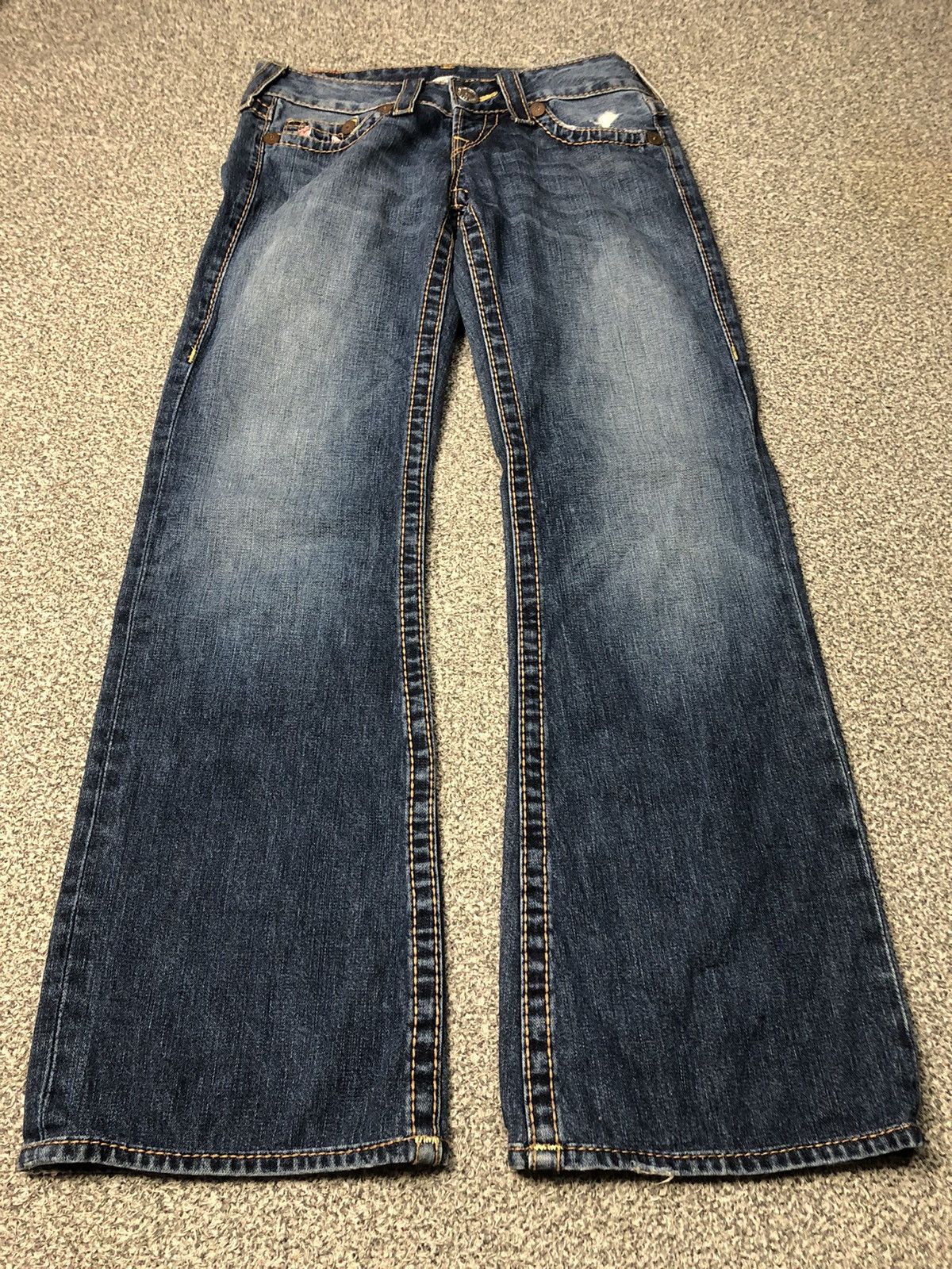 Japanese Brand × True Religion × Vintage Vintage Faded Blue True Religion Ella Rainbow Flare Jeans Size 30" / US 8 / IT 44 - 11 Thumbnail