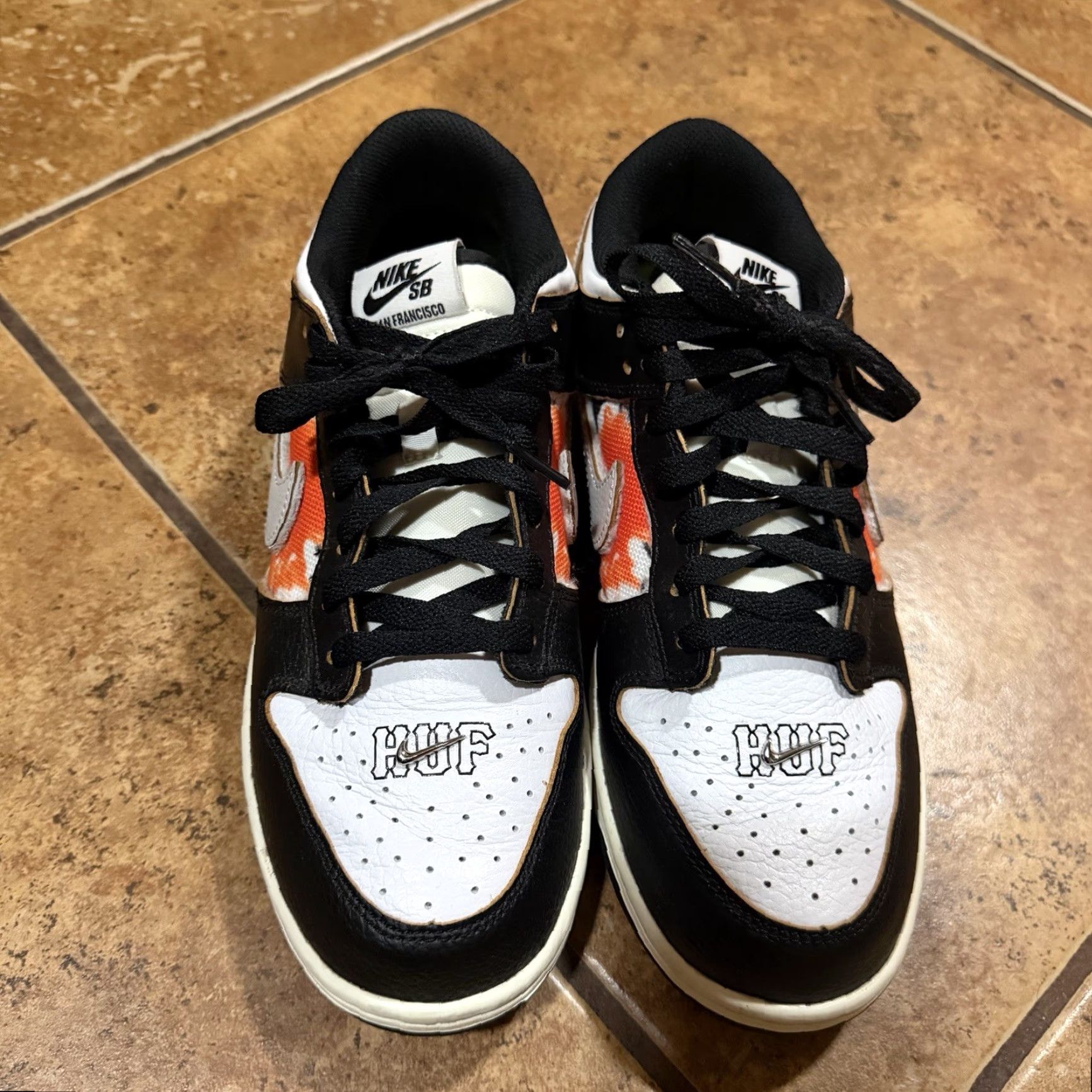 Nike Nike SB Dunk Low OG QS HUF San Francisco Size 7.5 Men Black Sneaker Shoe Size US 8 / EU 41 - 3 Thumbnail