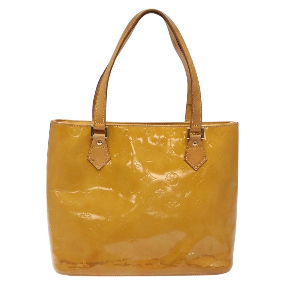 Louis Vuitton LOUIS VUITTON Monogram Vernis Houston Hand Bag Beige M91004 Size ONE SIZE - 3 Thumbnail
