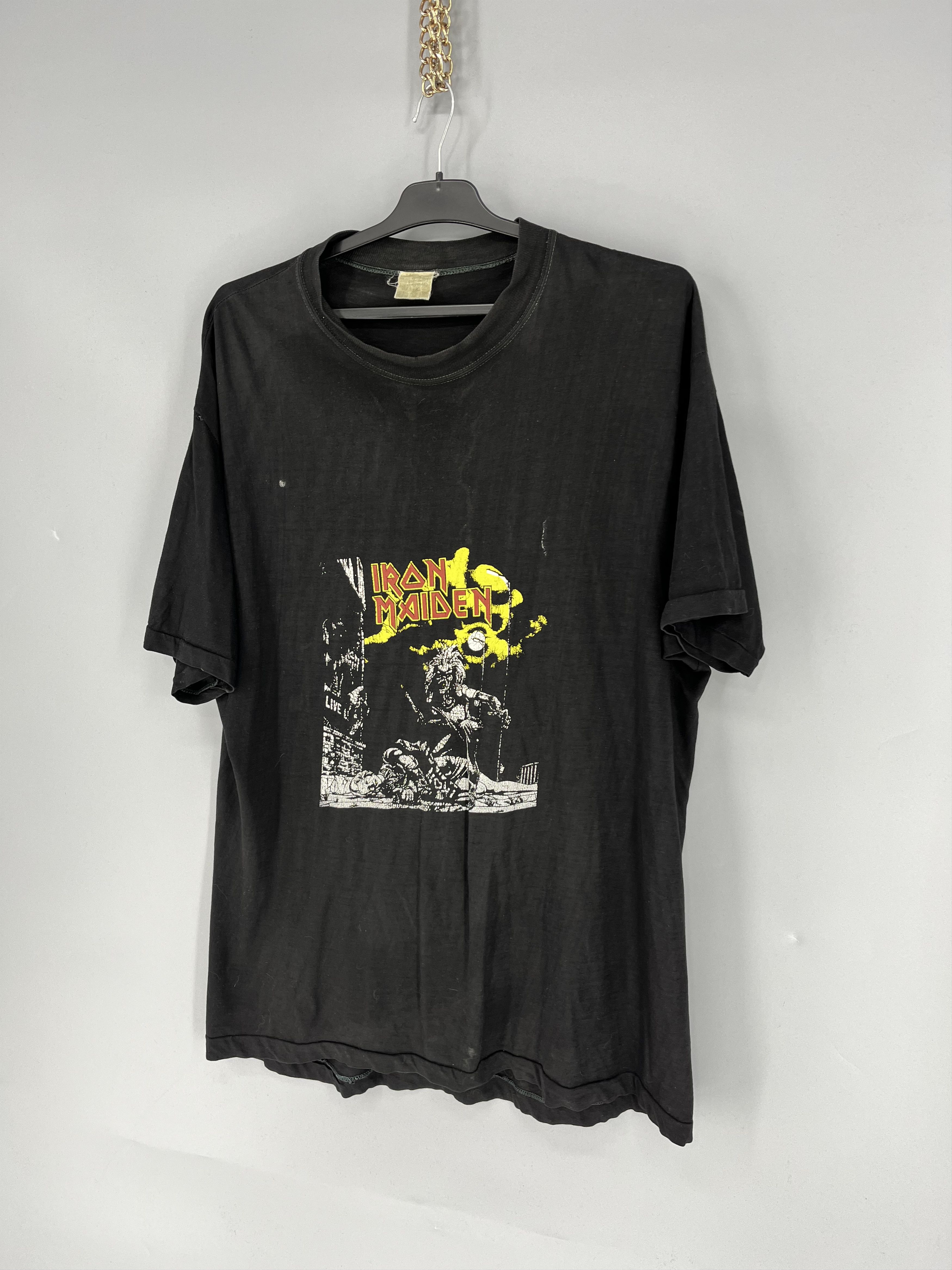 Iron Maiden Vintage 80s Very Rare Iron Maiden Sanctuary Is The Second Size US XL / EU 56 / 4 - 3 Thumbnail